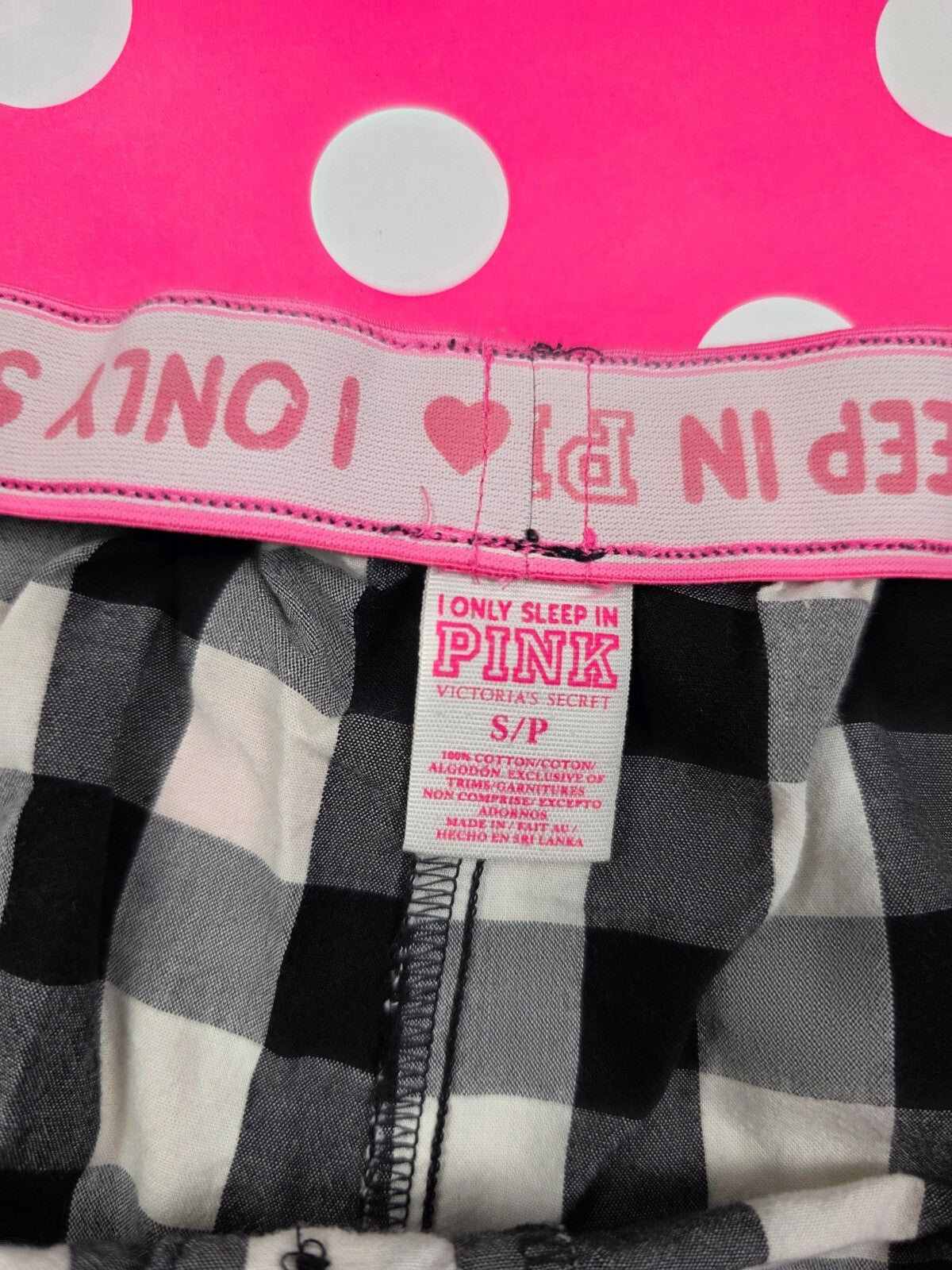 Victorias Secret PINK RATHER Be In BED Sleep Shorts Boxers Buffalo Plaid Small