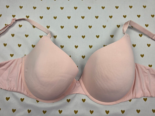Victorias Secret Pink Blush T Shirt Lightly Lined Demi Balconette Bra 36D
