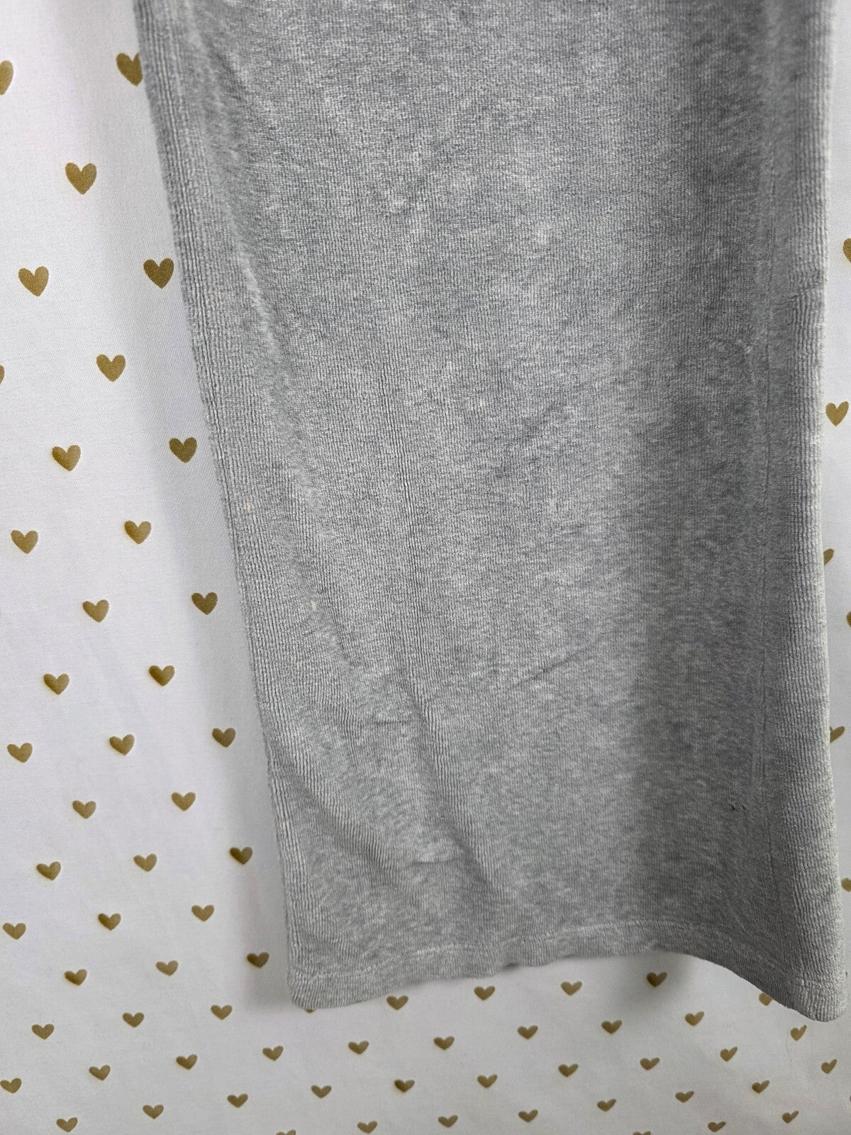 Victorias Secret PINK Vintage Velour Sweats Sweatpants BLING logo Grey Sequined