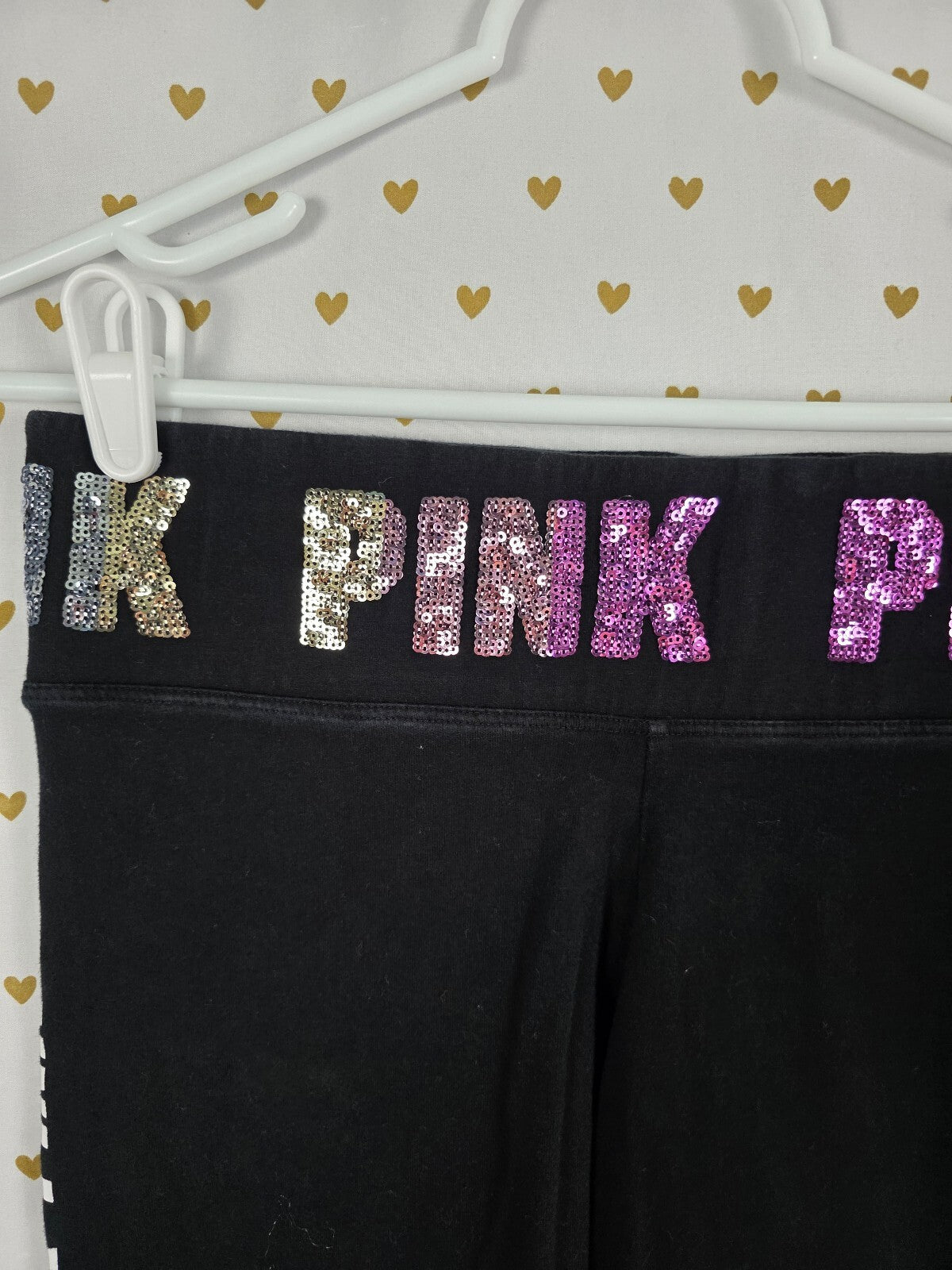 Victorias Secret PINK BLING Gradient Sequined Yoga Pants MEDIUM