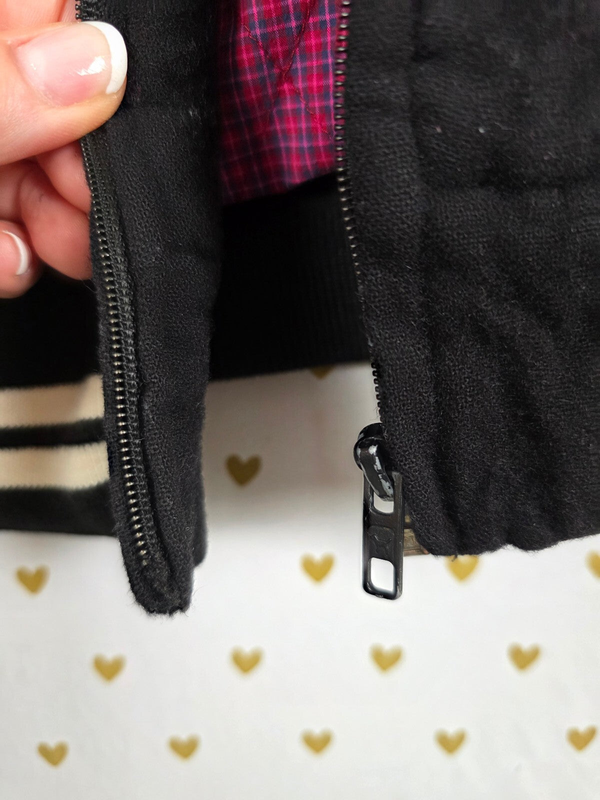 Vintage VS PINK Varsity Jacket M State Champs 1986 Dog Letterman Y2K