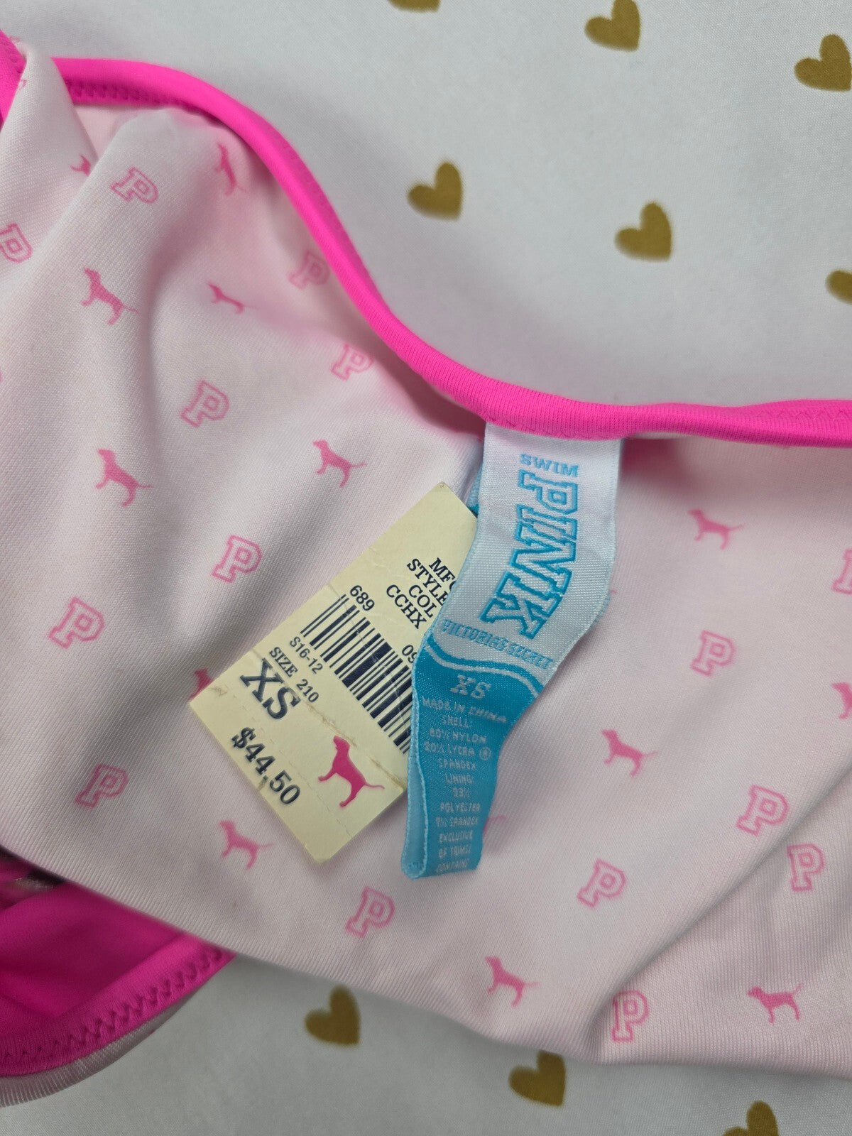 RARE VINTAGE Victoria's Secret PINK MONOKINI Cutout One Piece Swimsuit XS NEW