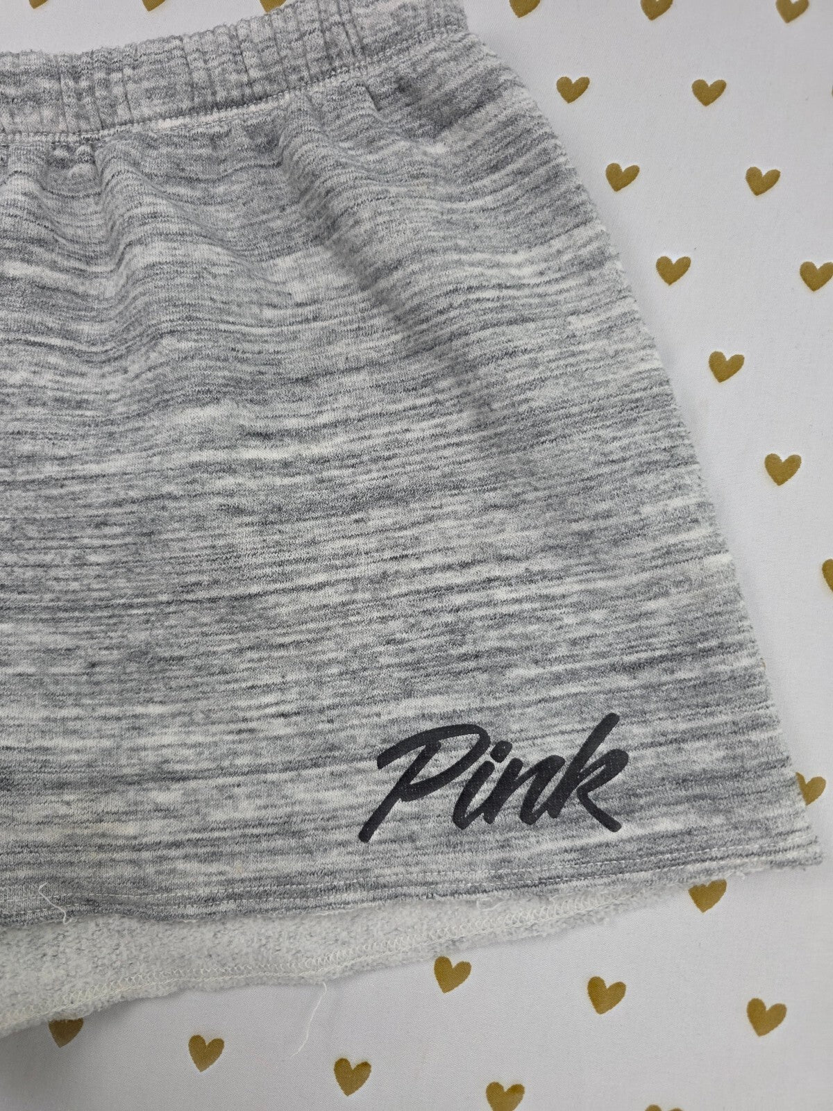 Victorias Secret PINK Grey Logo Shorts sweats Large