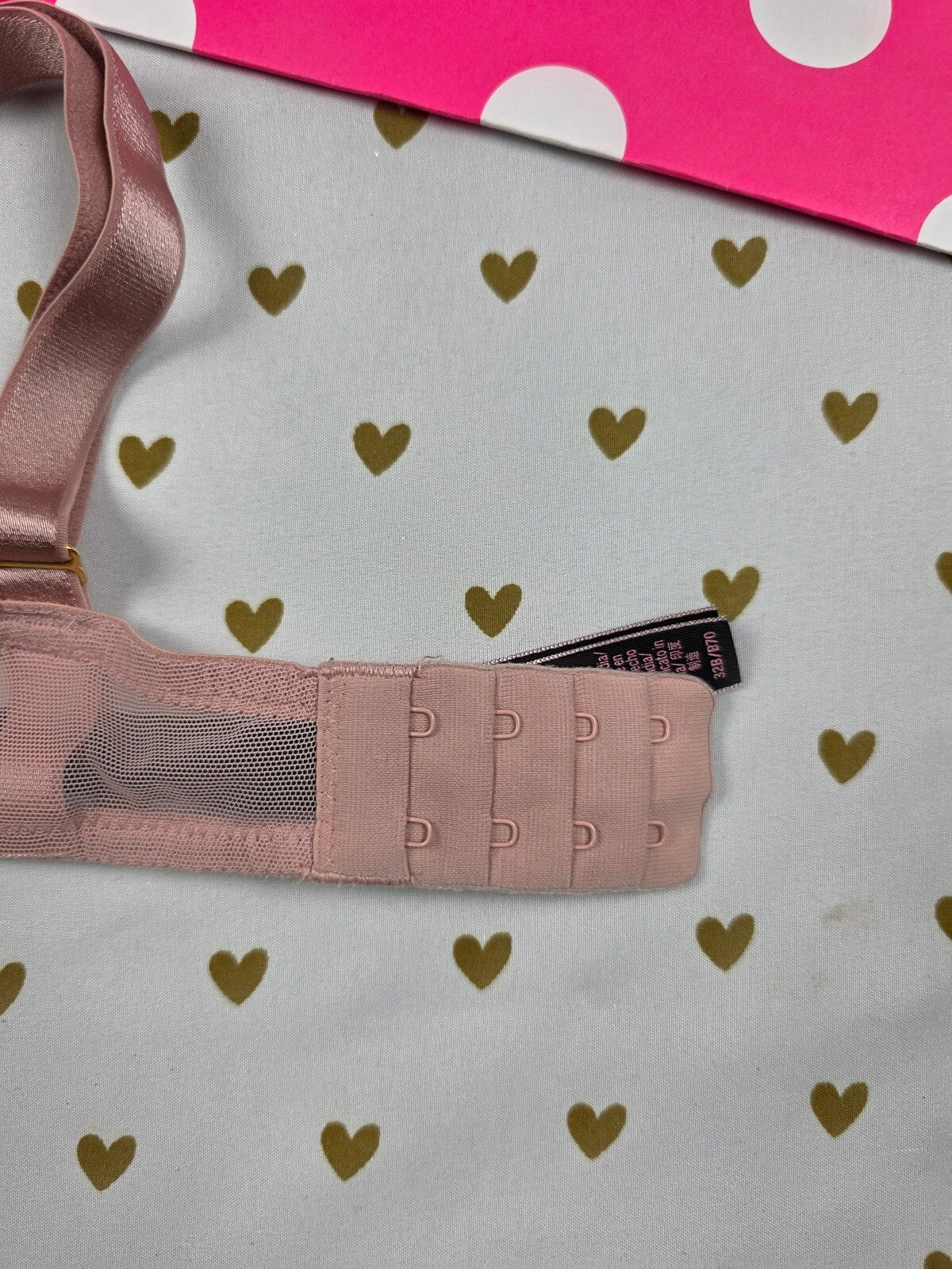 Victorias Secret Very Sexy Rose Sheer Strappy Caged Unlined bra 32B