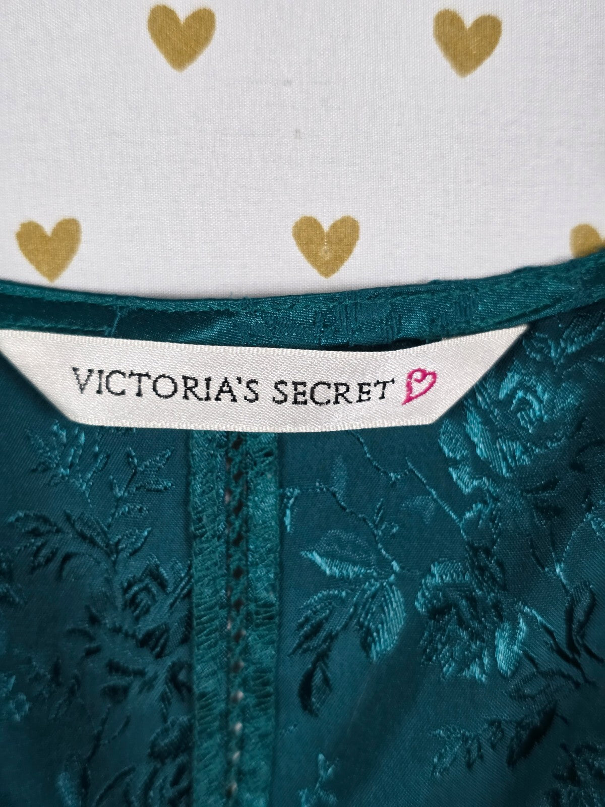 Victorias Secret Vintage Heart Label Emerald Sheer Babydoll Nightie Lingerie XS