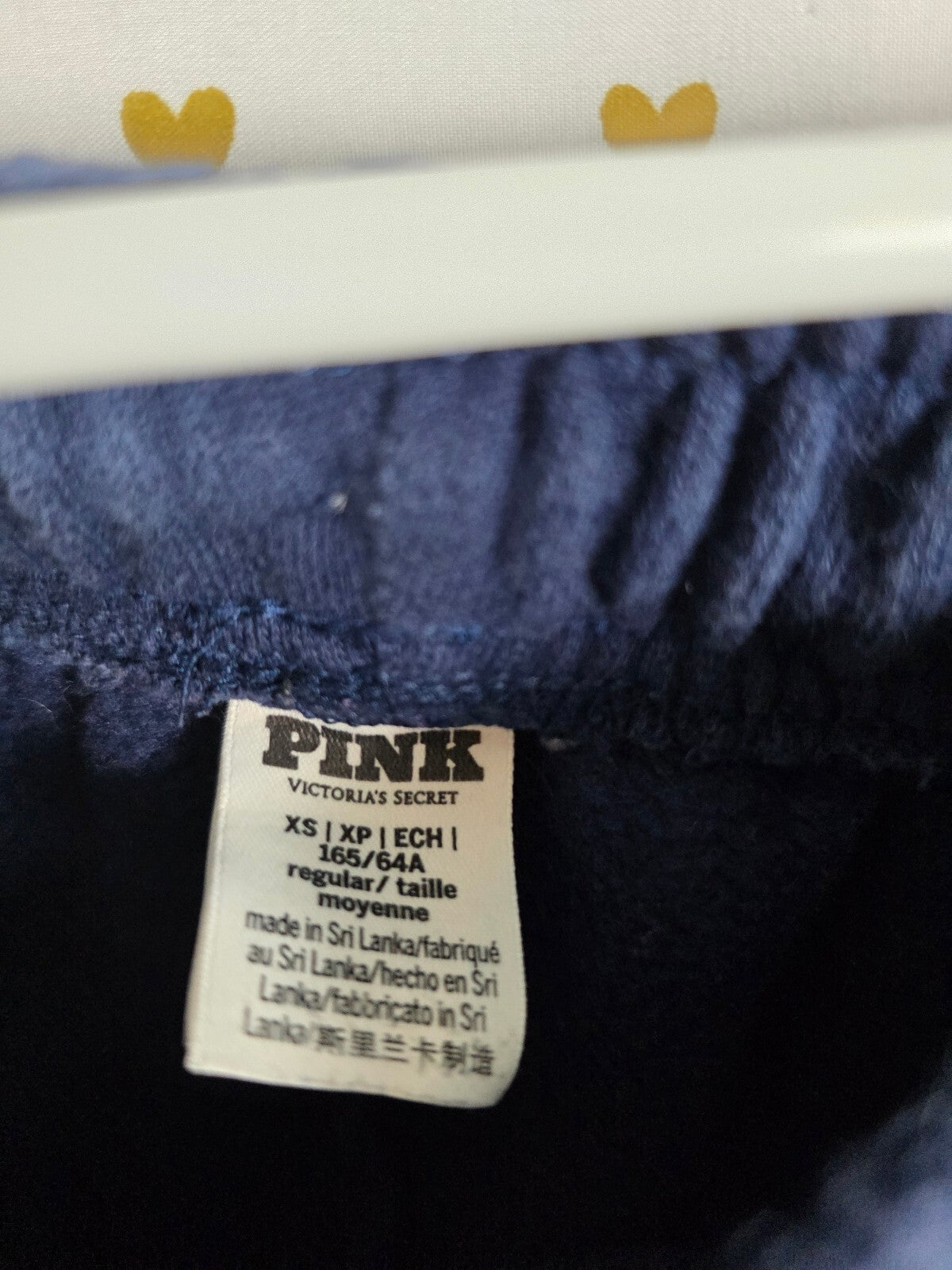 Victorias Secret PINK BLING studded Logo Sweats Sweatpants Joggers Blue XS