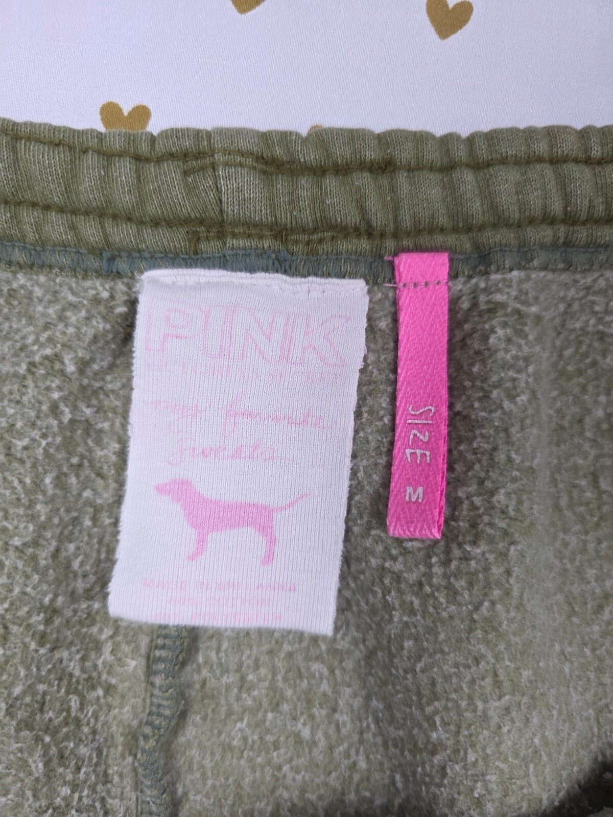 Victorias Secret PINK Academy Logo Butt Vintage y2k Green Sweat Shorts Medium