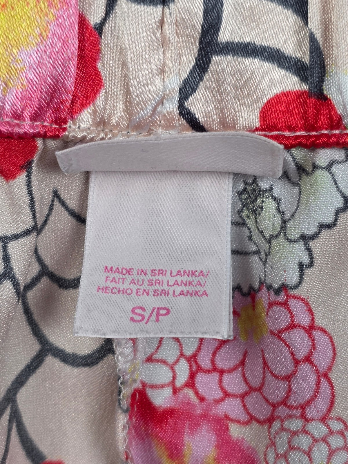Victorias Secret Floral Satin Small Sleep Pants Pajama PJ Bottoms