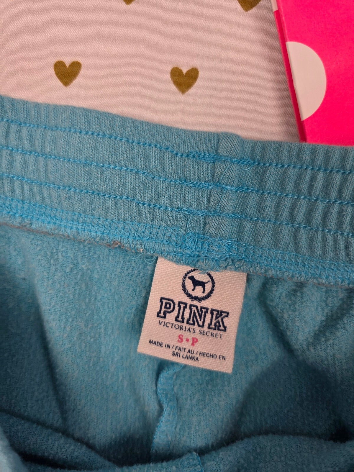 Victorias Secret PINK LOVE Vintage y2k Sweat Booty Shorts Blue Small