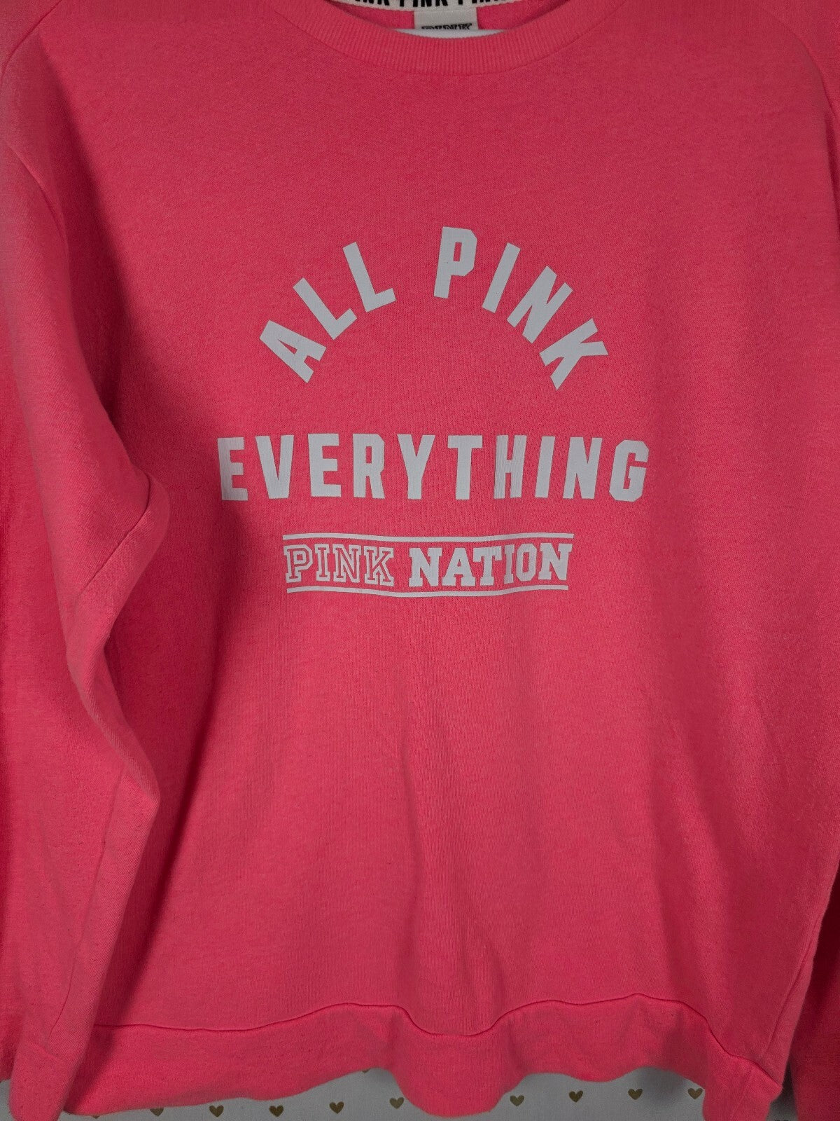 Victorias Secret ALL PINK EVERYTHING long Sleeve Sweater crew Small