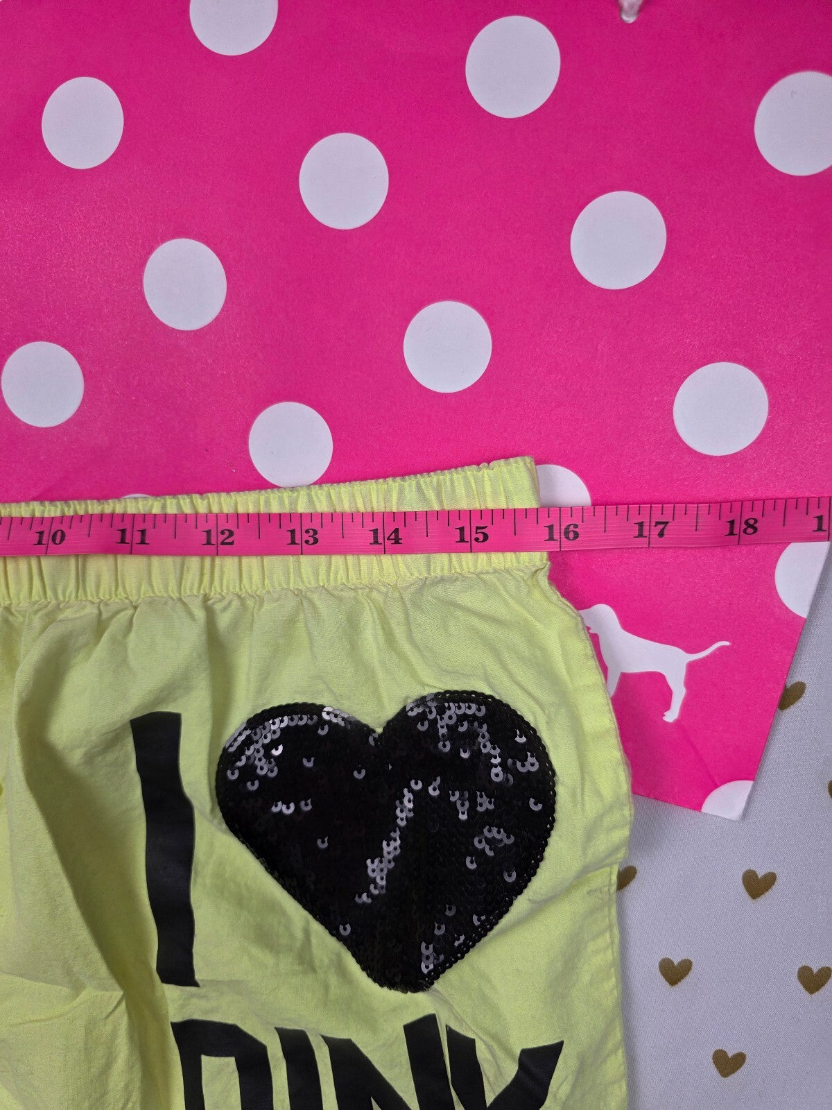 Victorias Secret PINK Neon Y2k Vintage Bling Sleep Shorts Boxers Pajama Bottoms