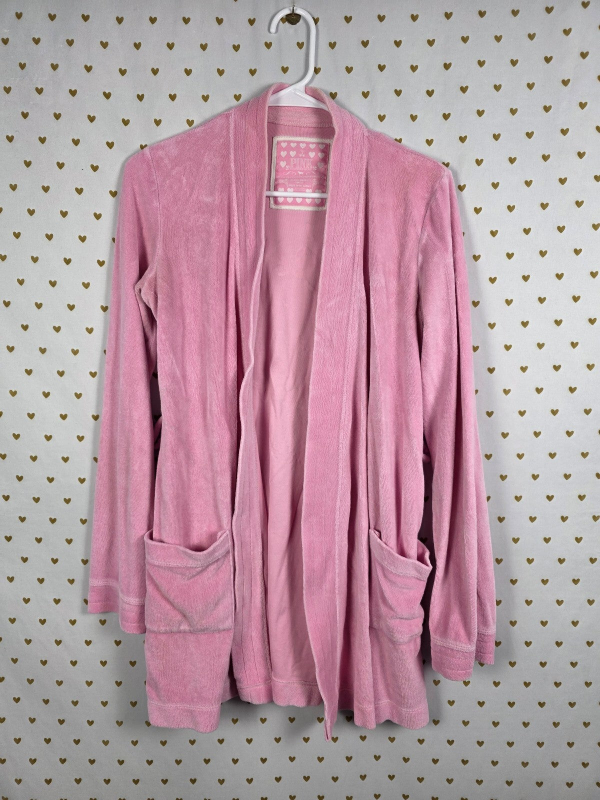 Vintage 2008 Victoria’s Secret PINK C’est Pink So Chic BLING Terry Robe XS/S HTF