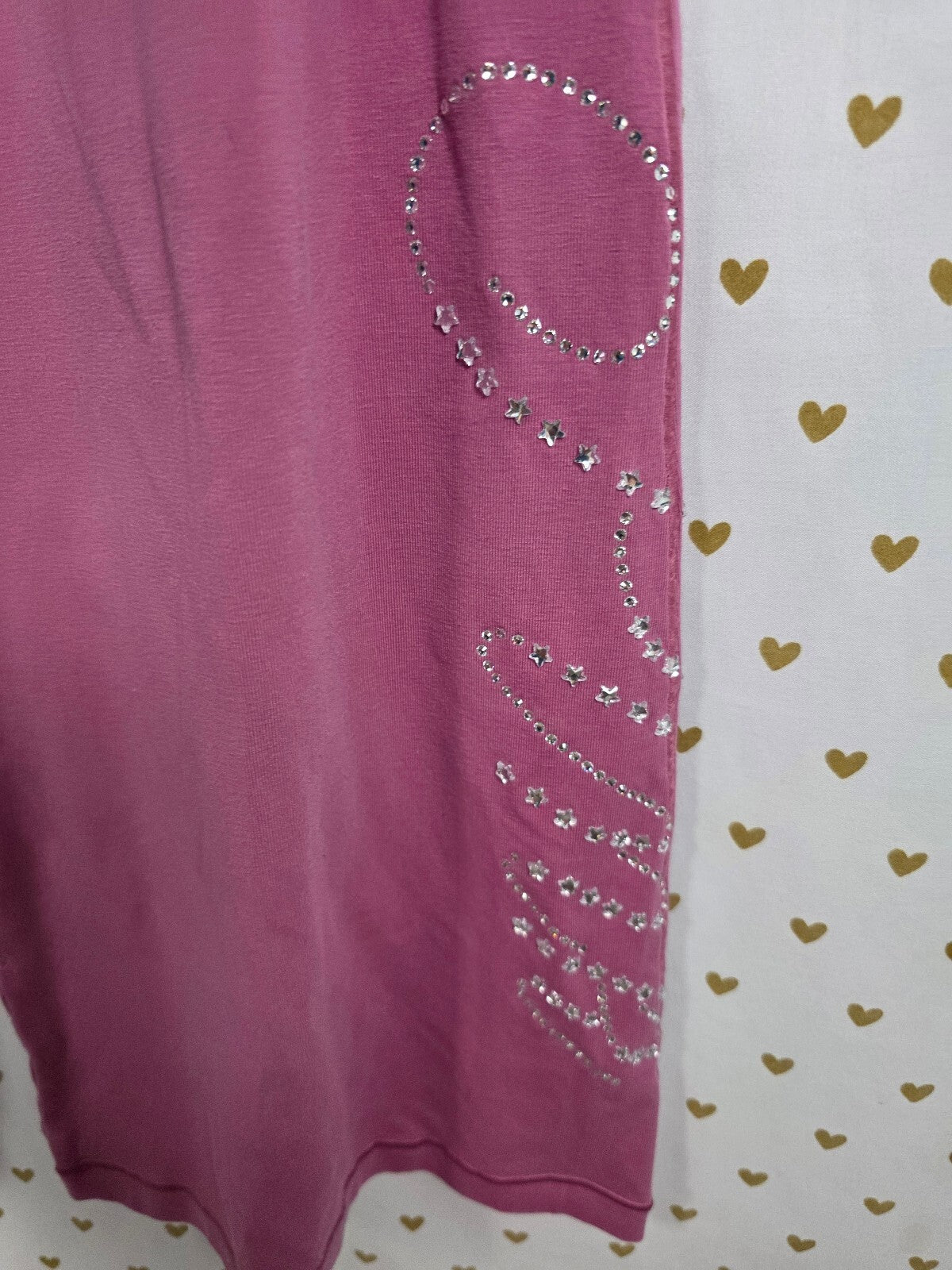 Victorias Secret PINK BLING Studded Foldover Flare Yoga pants LARGE