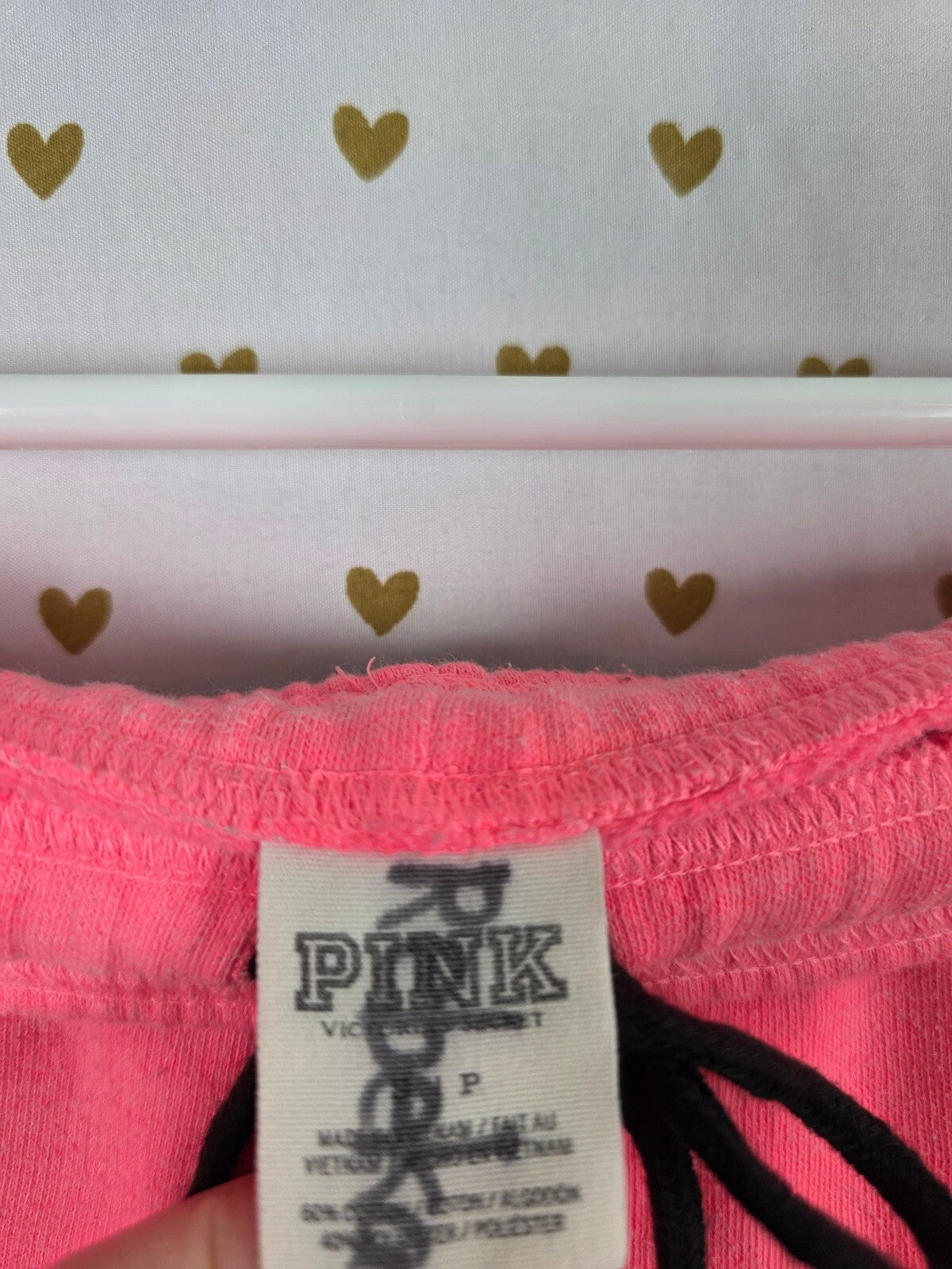 Victorias Secret PINK Vintage neon Logo cheetah Leopard Long Sweats Small