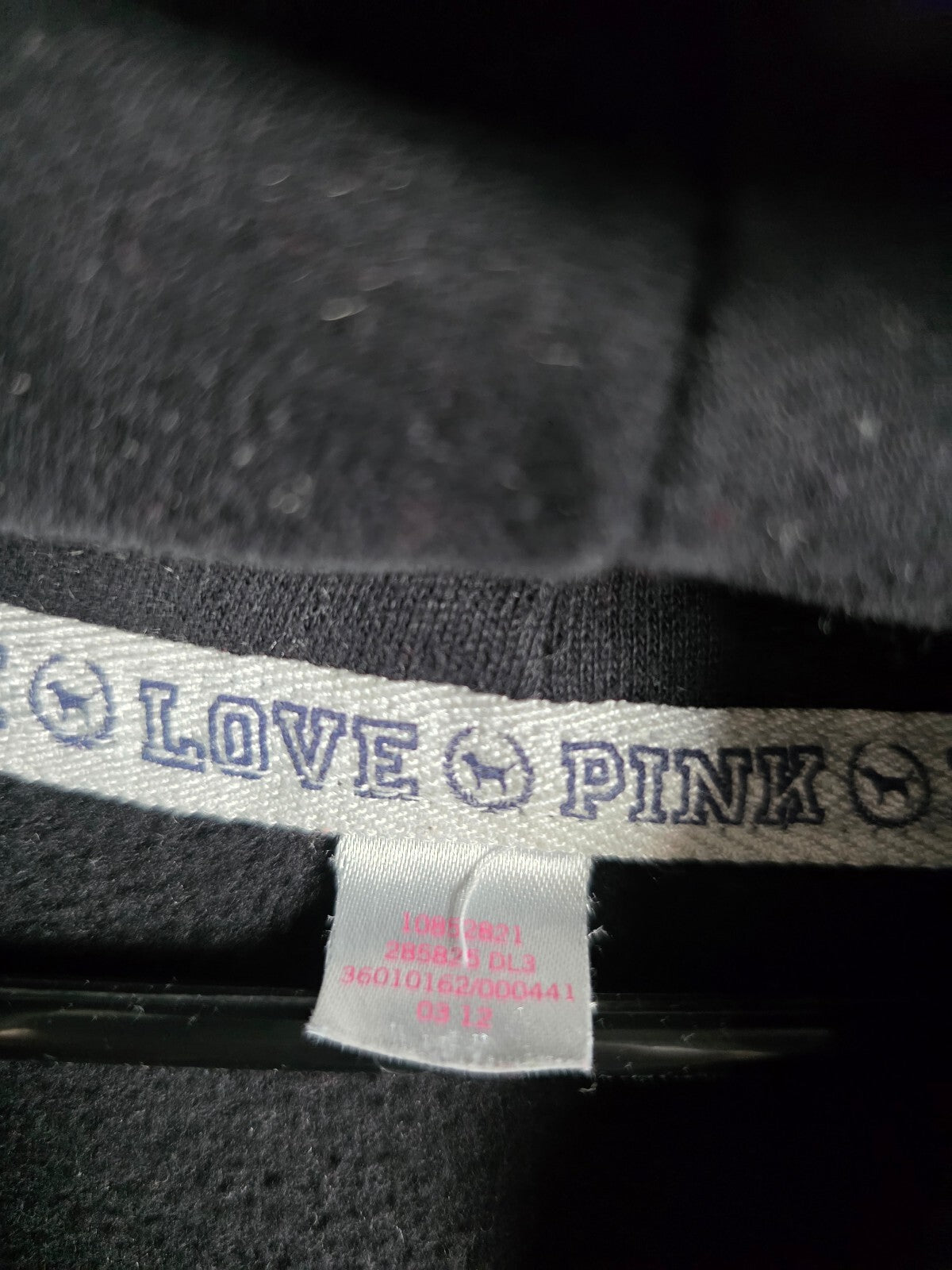 Victorias Secret Pink Gradient Bling Y2k Hoodie Jacket Full ZIp Large