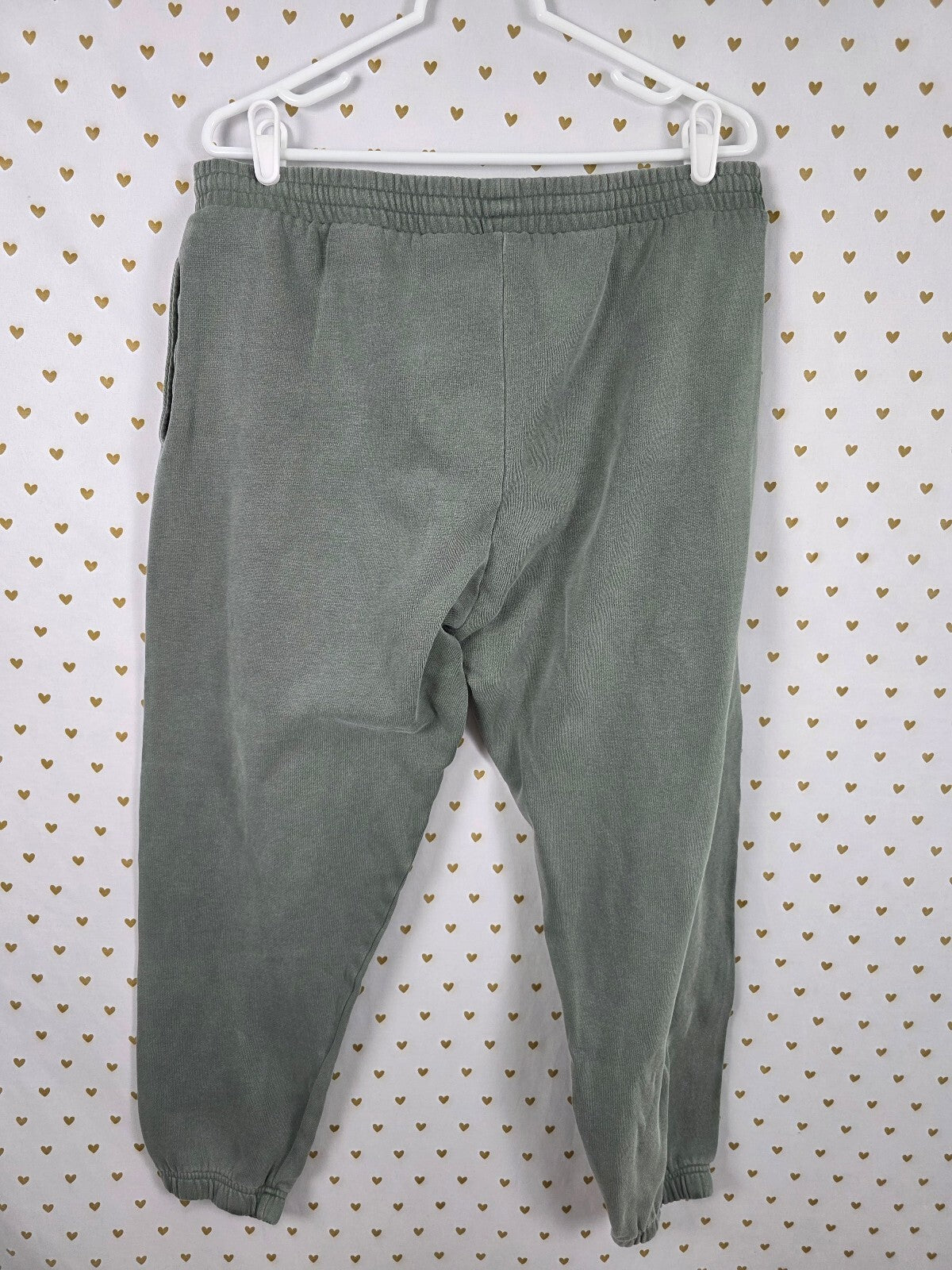 Victorias Secret PINK Sage Green Sweats Sweatpants Joggers Pockets Large