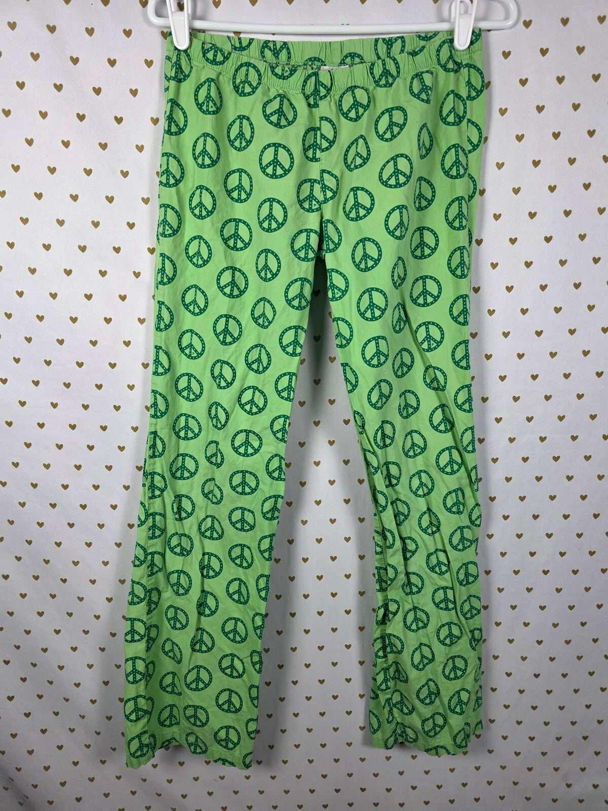 Victorias Secret Pink Vintage Y2k Peace Green XS Sleep Pants Pajama PJ Bottoms