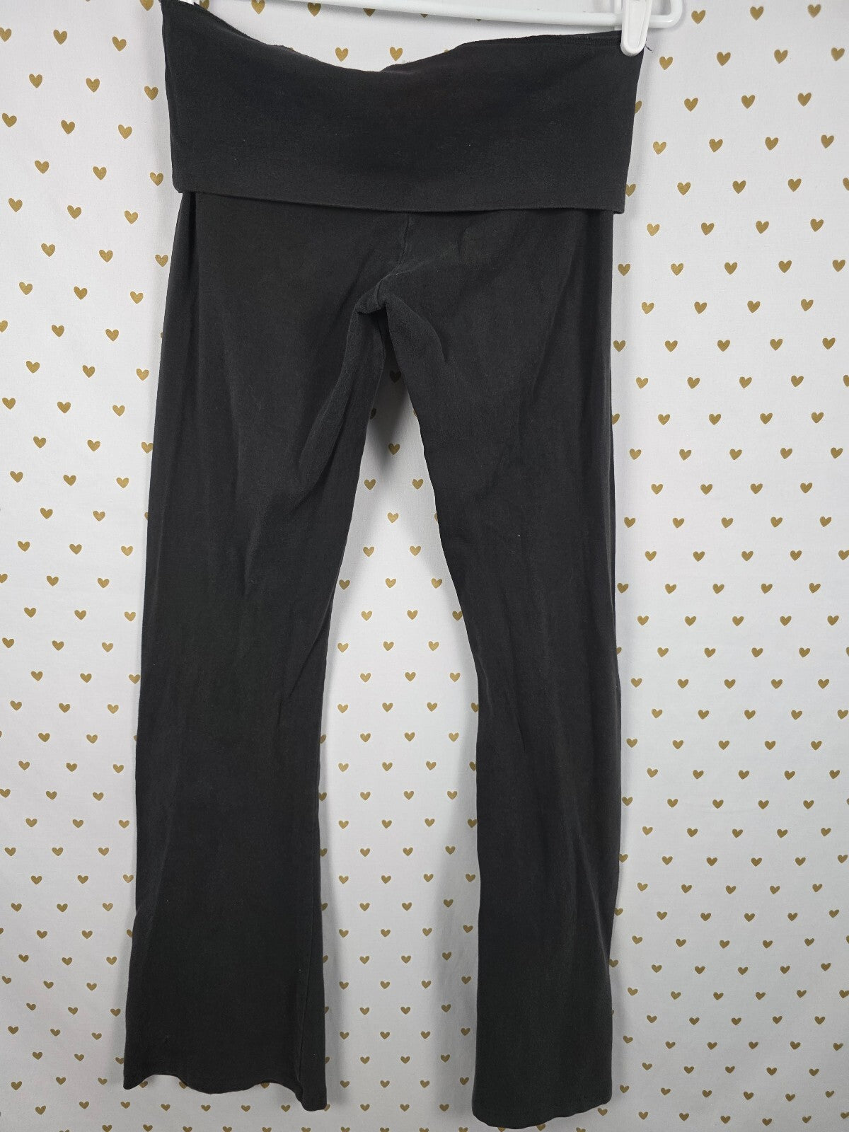 Victorias Secret BLING Studded Small Flared Foldover Yoga pants Leggings Y2k