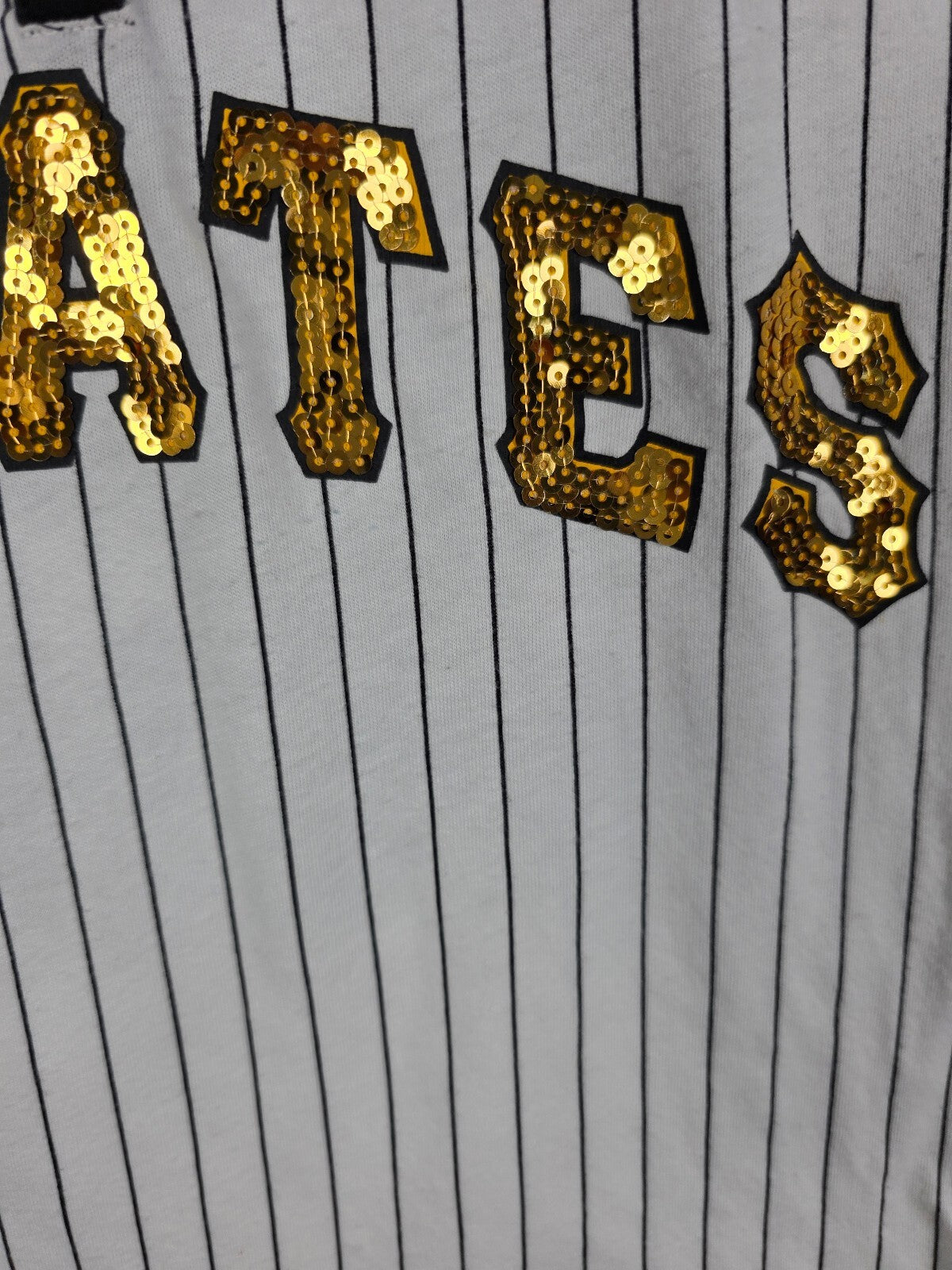 Victoria's Secret PINK Pittsburgh Pirates Sequin Baseball Shirt L MLB BLING