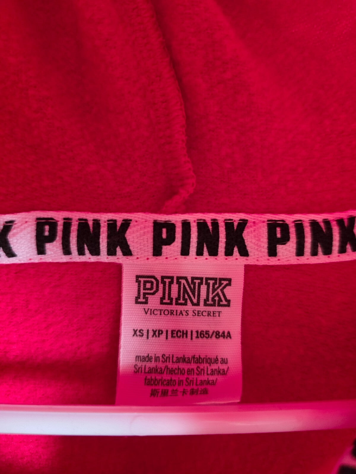 Victorias Secret Pink Red Mermaid Dog Bling Logo SET Hoodie Jacket Sweats XS SM