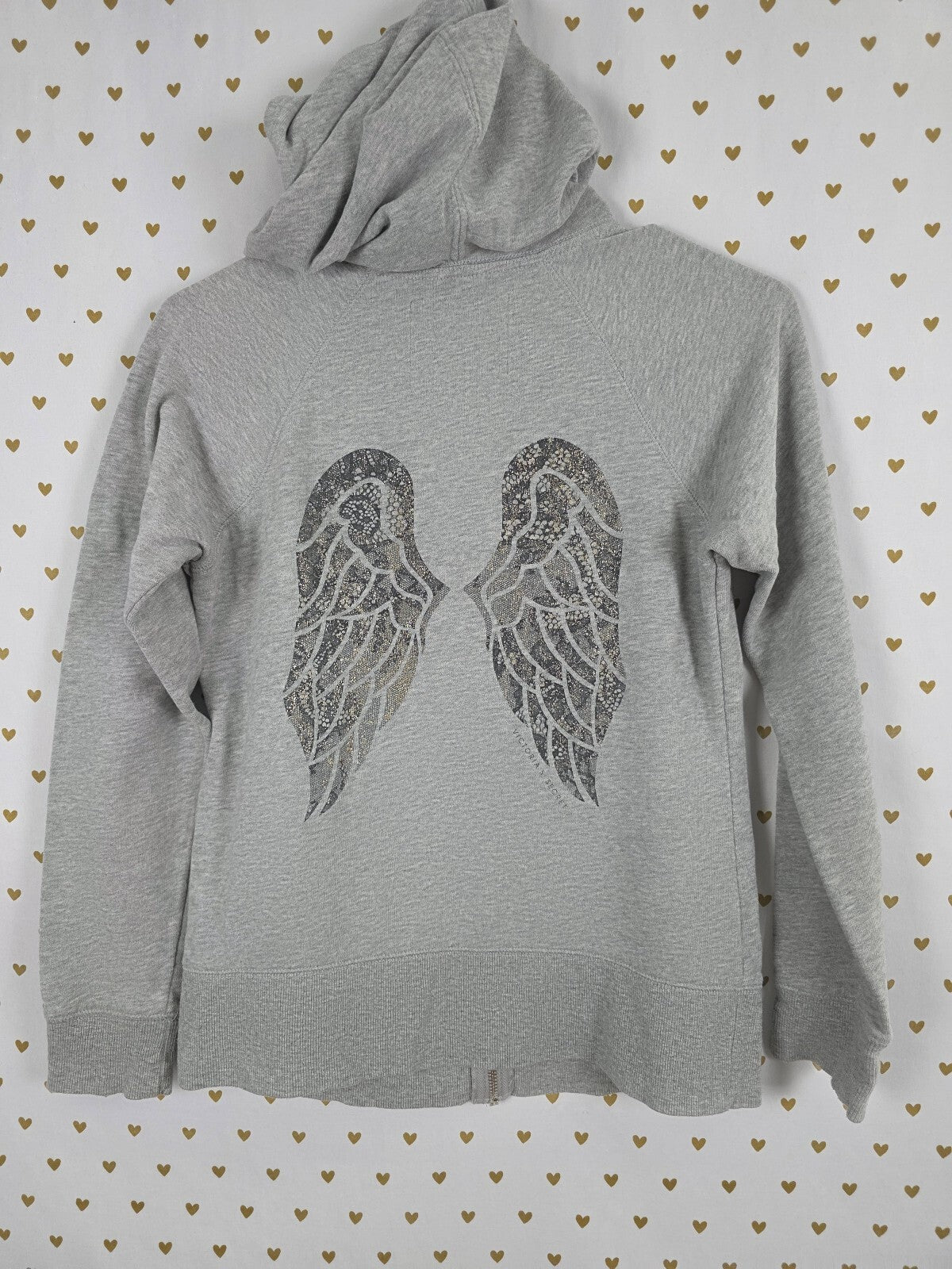 Victorias Secret Angels Lace Bling Wings Hoodie Full Zip Jacket Small