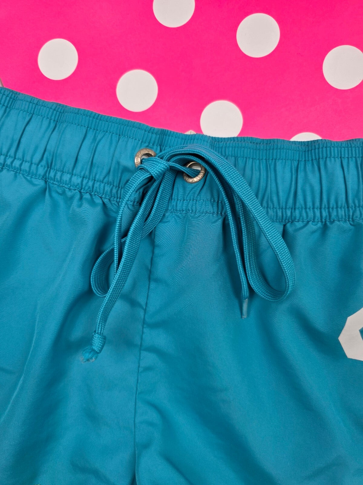 Victoria's Secret PINK 86 Shorts Medium Teal Neon Green Vintage Y2K Athletic