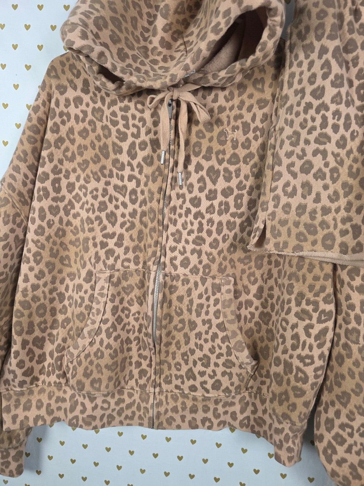 Victoria’s Secret PINK Leopard Cheetah Hoodie Shorts Set Large L Y2K