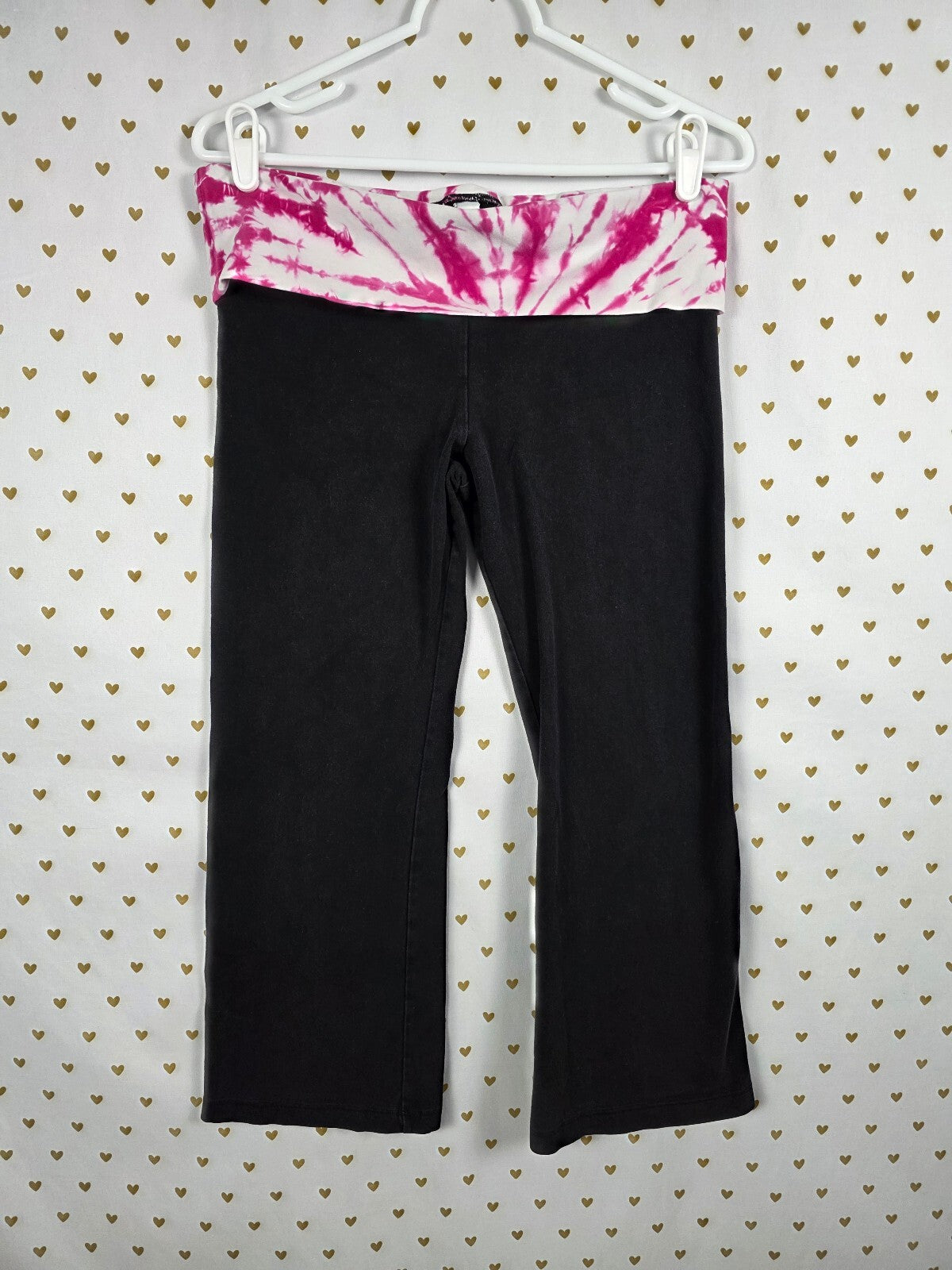Victorias Secret PINK Tye Dye Foldover Yoga Pants Capri Small