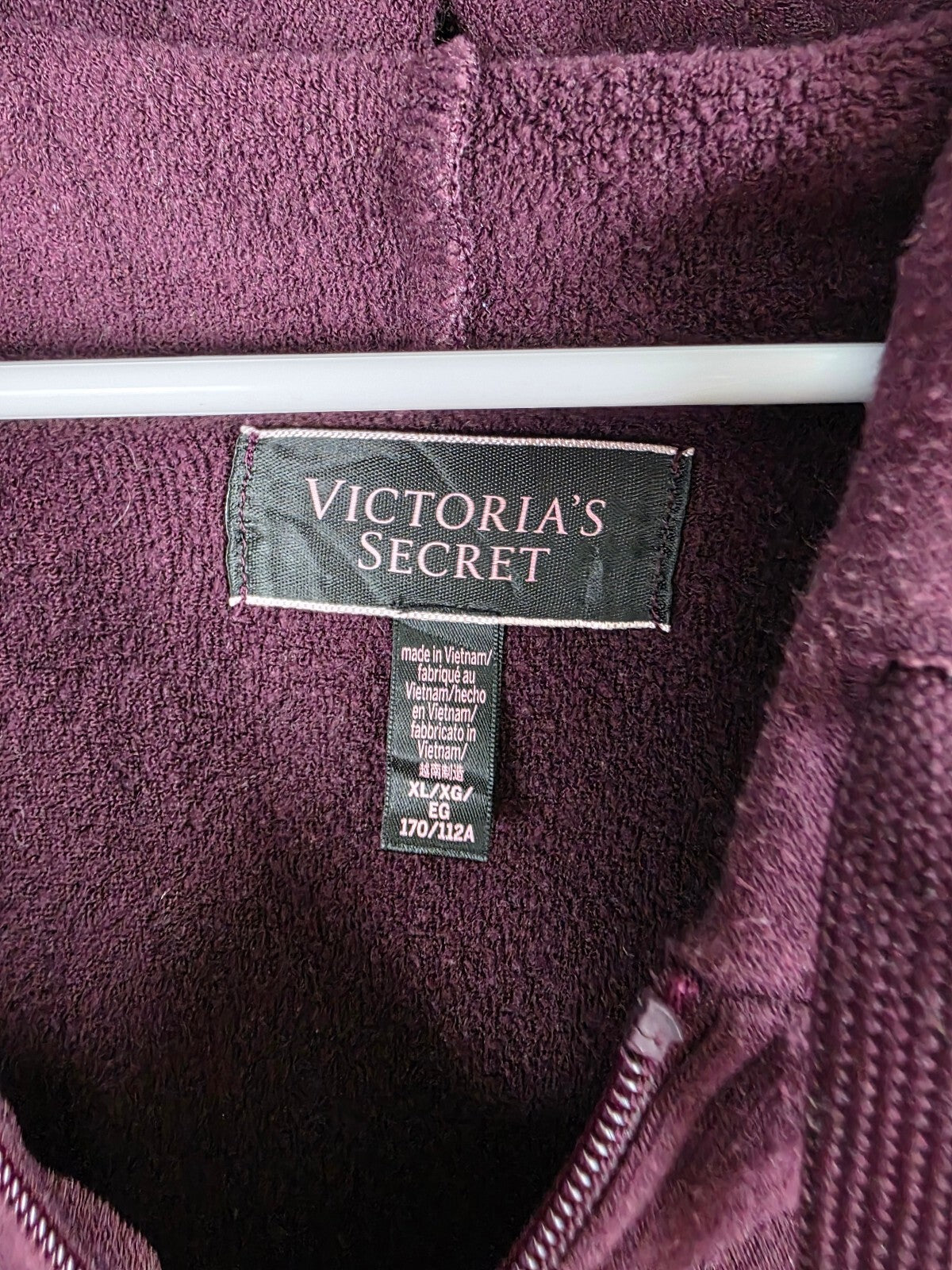 Victorias Secret Maroon Super Soft Thick Hoodie Sweats SET XL Sweatpants