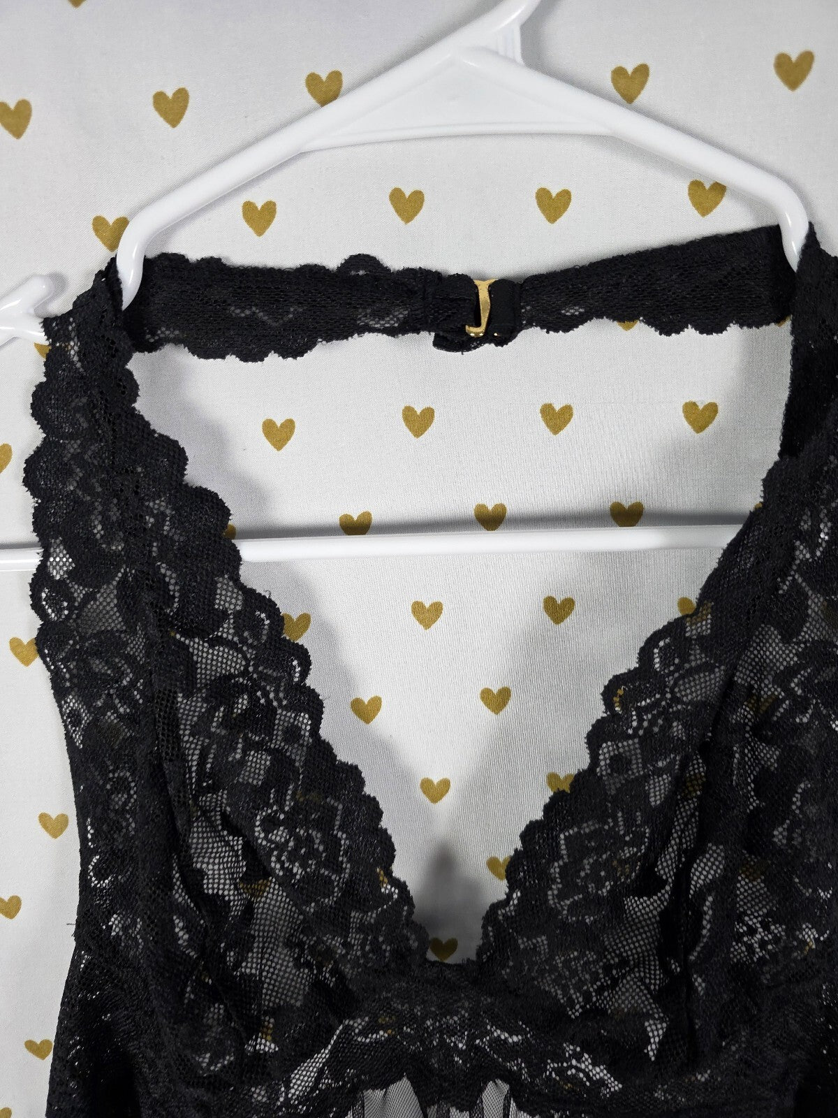 Victorias Secret Sheer Sexy Stretch Lace Halter Babydoll Lingerie nightie Dress