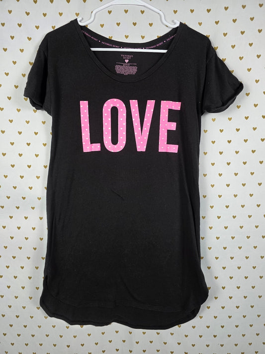 Victorias Secret LOVE Super Soft Nightgown Sleep Dress pajama PJ XS Hearts