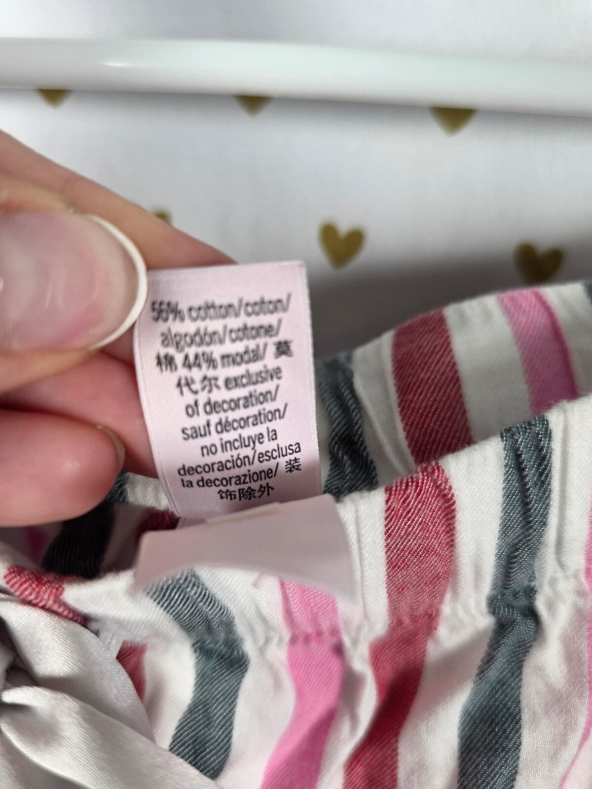 Victorias Secret Sleep SET 2pc Outfit Pajama Striped Shirt Shorts Large