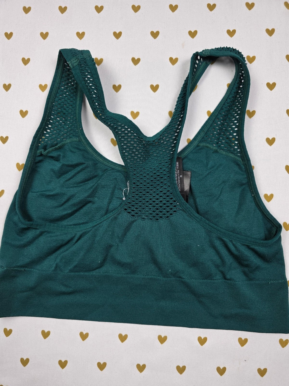 Victorias Secret Pink Active Green Sports bra SMALL Bralette Bra Top Tank