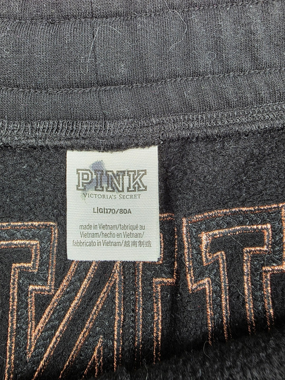 Victorias Secret PINK Bling Gold Sequined Sweat Shorts Large