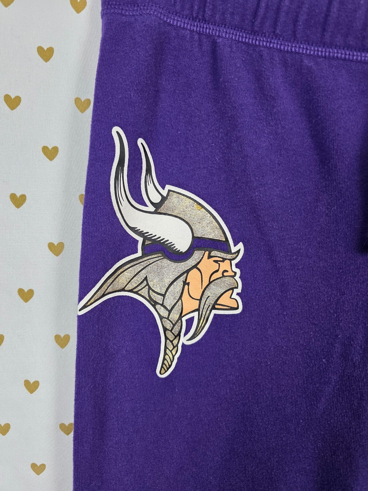 Victoria's Secret PINK Minnesota Vikings Sweatpants S Sequin LOVE NFL Purple