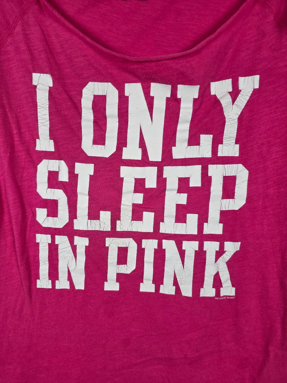 Victorias Secret I Only Sleep in Pink Sleep Dress Tee Shirt Nightgown vintage Sm