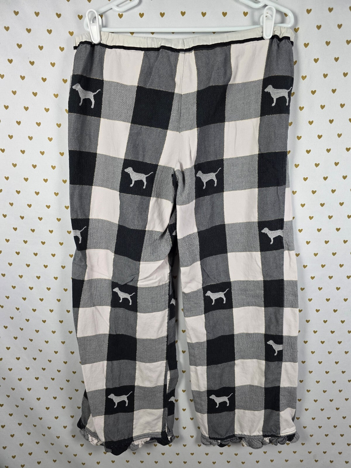 Victorias Secret PINK Checker Vintage Y2k Large  Sleep Pants Pajama PJ Bottoms