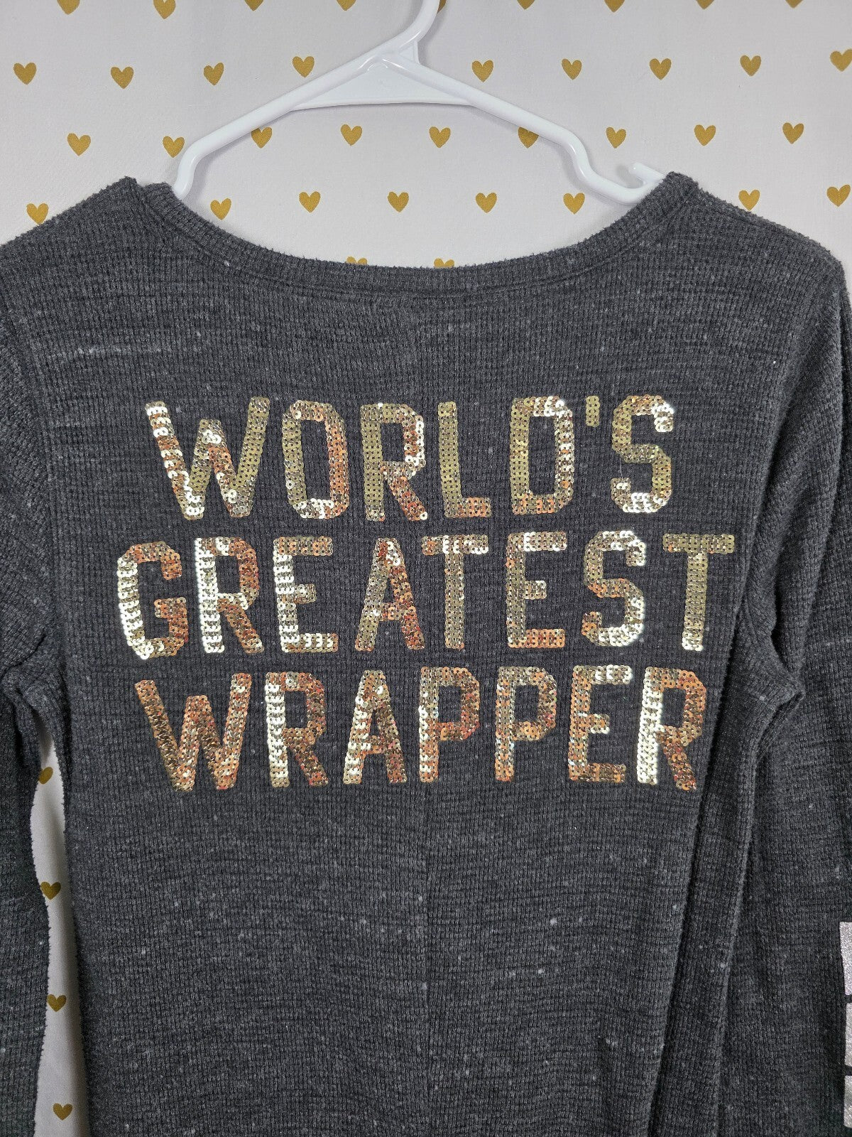 Victoria's Secret PINK Union Suit M World's Greatest Wrapper Sequin Pajamas
