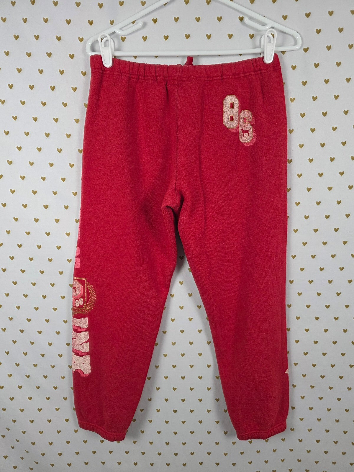 Victorias Secret PINK University Logo Sweats red Sweatpants XS Y2k