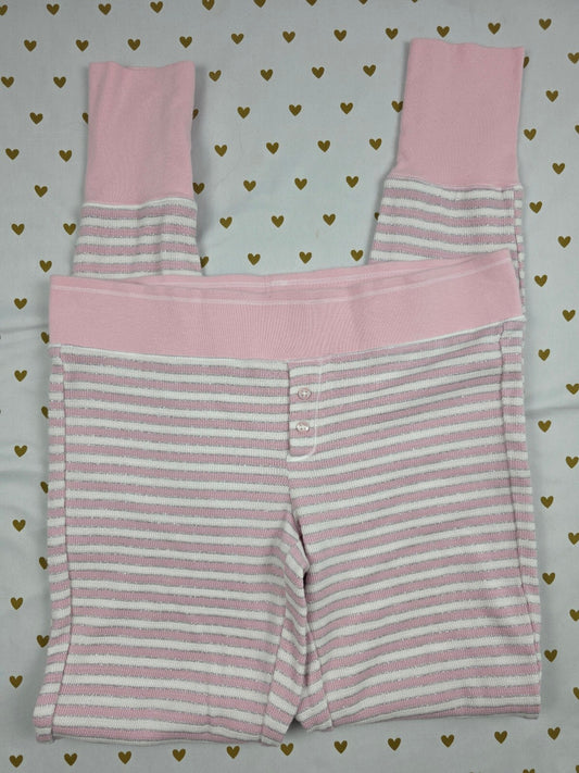 Victorias Secret Pink Striped Thermal XS  Sleep Pants Pajama PJ Bottoms
