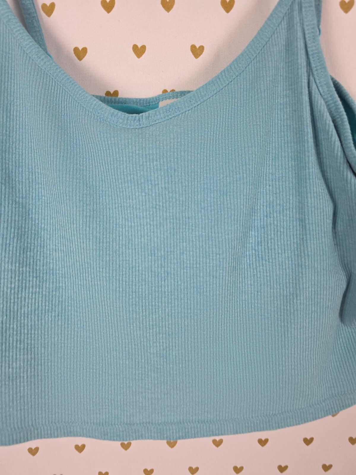 Victorias Secret PINK Vintage Ribbed Shelf Bra Tank Top LARGE