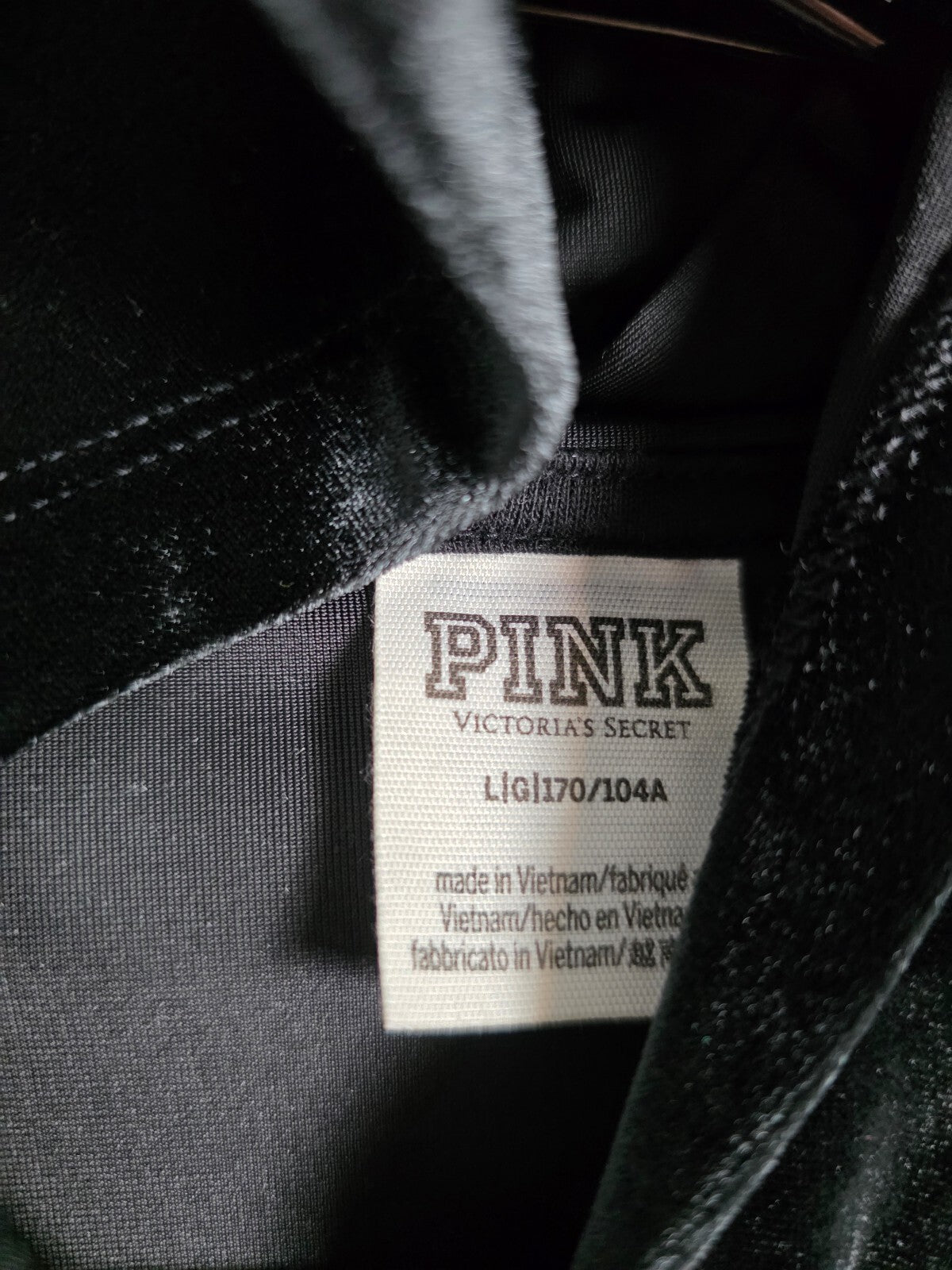 Victorias Secret Pink VELOUR BLING Hoodie Jacket Sweats SET 2pc LARGE