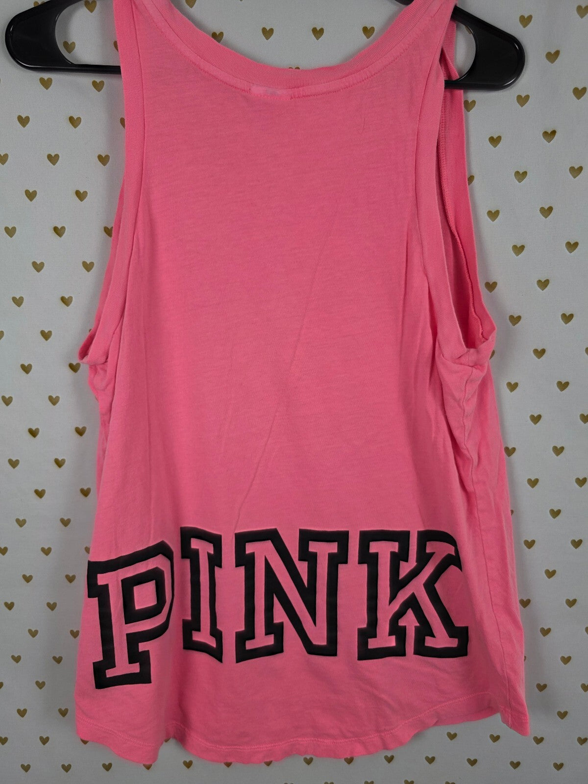 Victorias Secret PINK Logo Tank Top Neon Medium