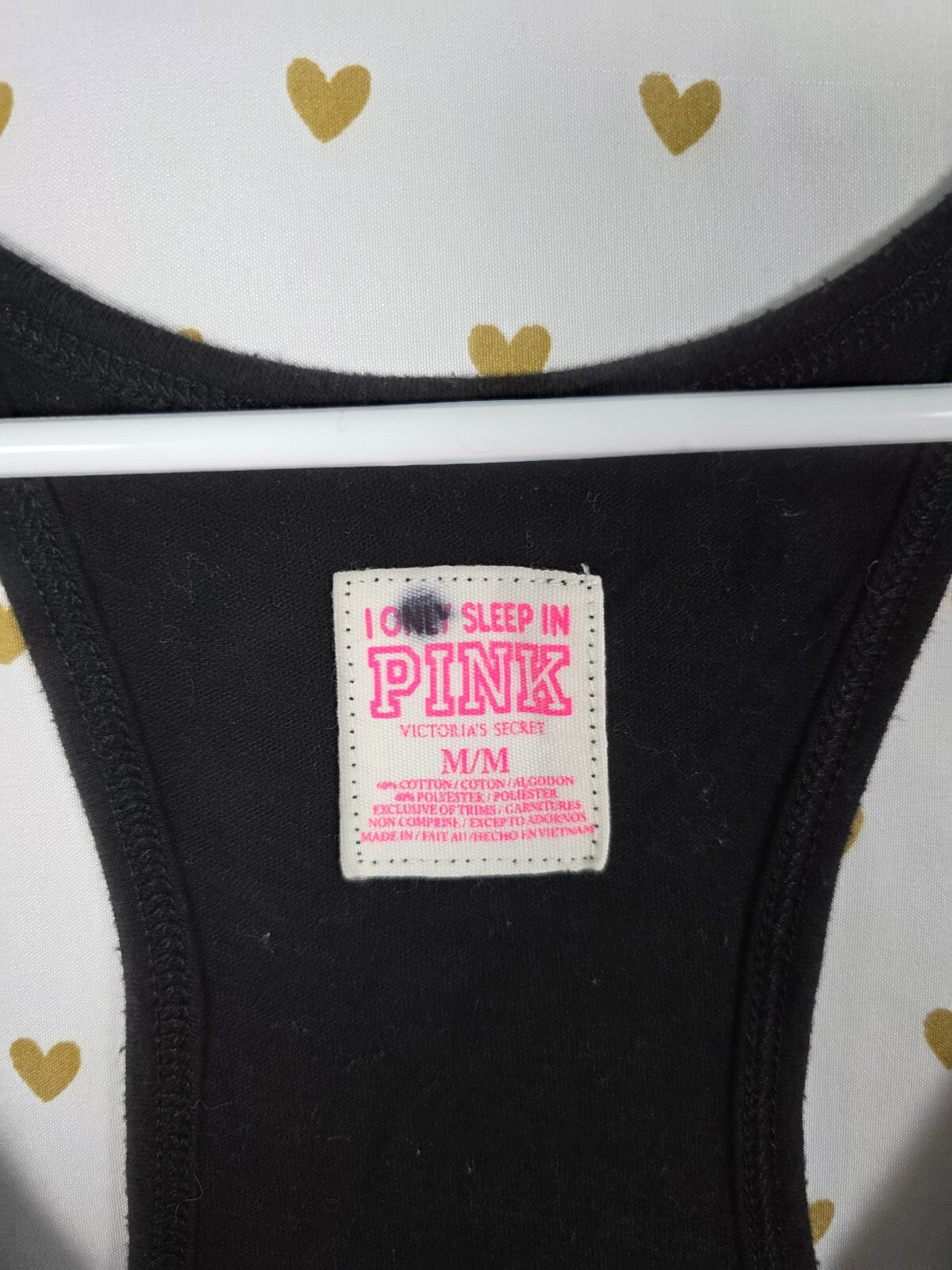 Victorias Secret PINK GET NAKED Tank Top Black vintage y2k Medium 2011