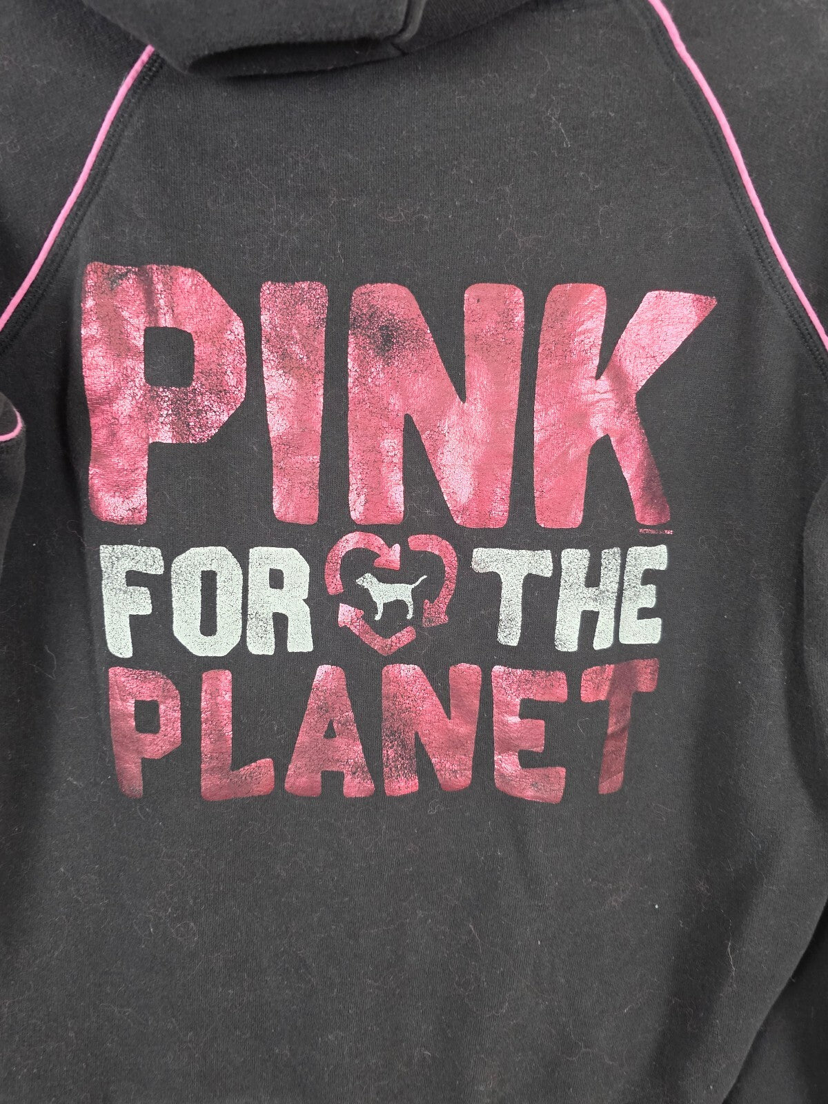 Victorias Secret Pink Vintage Y2k For the Planet recycle Hoodie Jacket XS