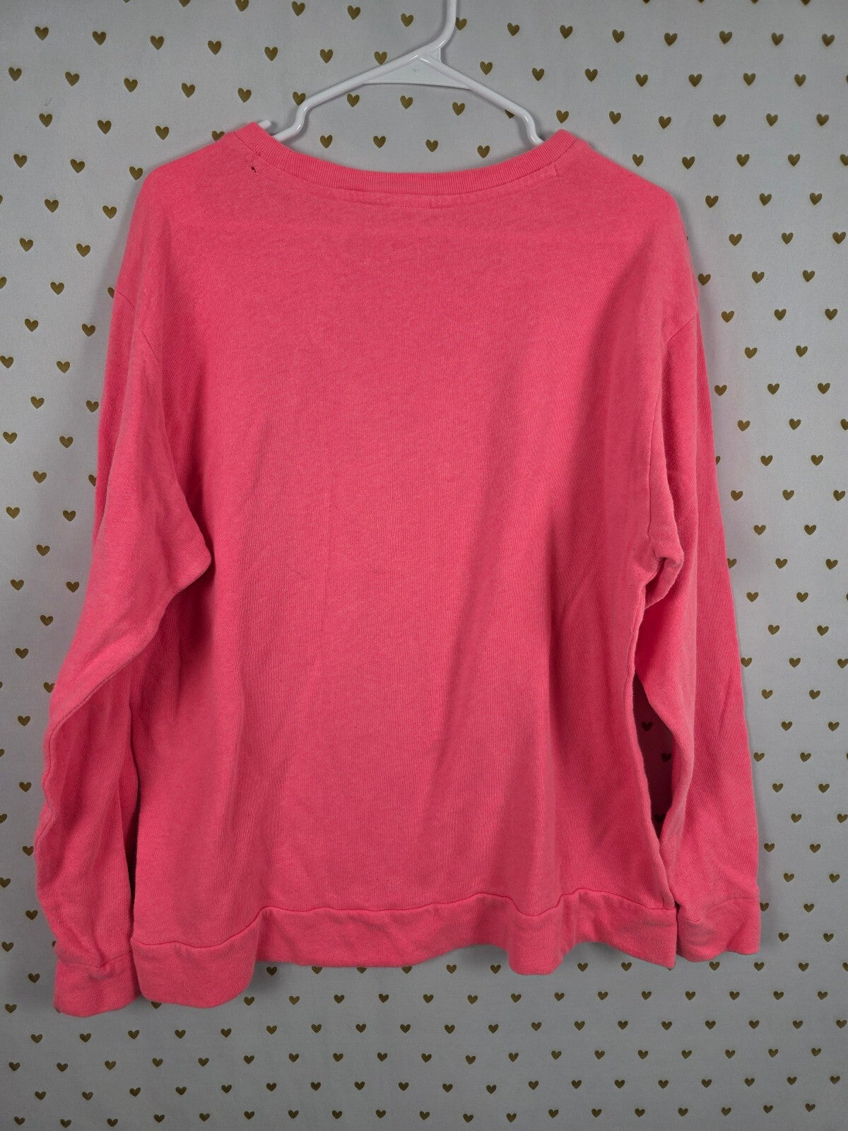 Victorias Secret ALL PINK EVERYTHING Neon Crew Sweater Shirt LARGE