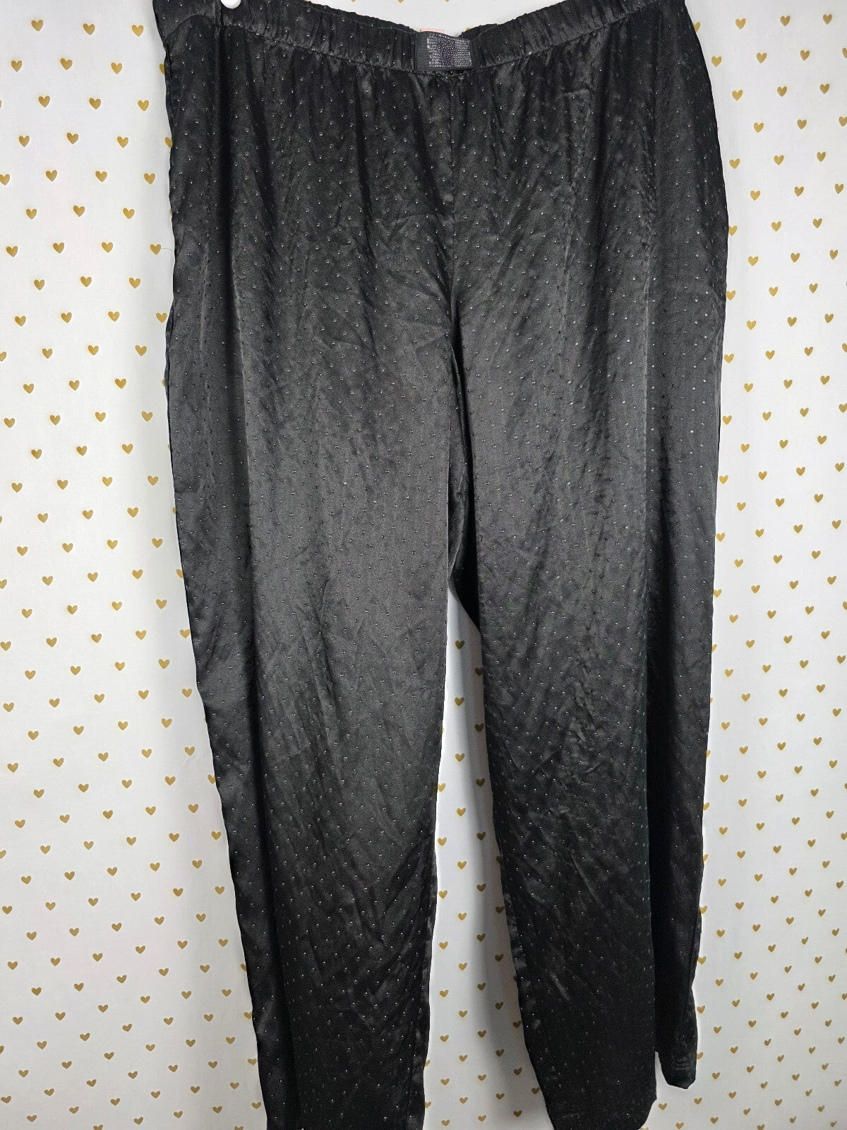 Victorias Secret Sleep SET 2pc Outfit Pajama Polka Dot Satin Shirt Pants XL XXL