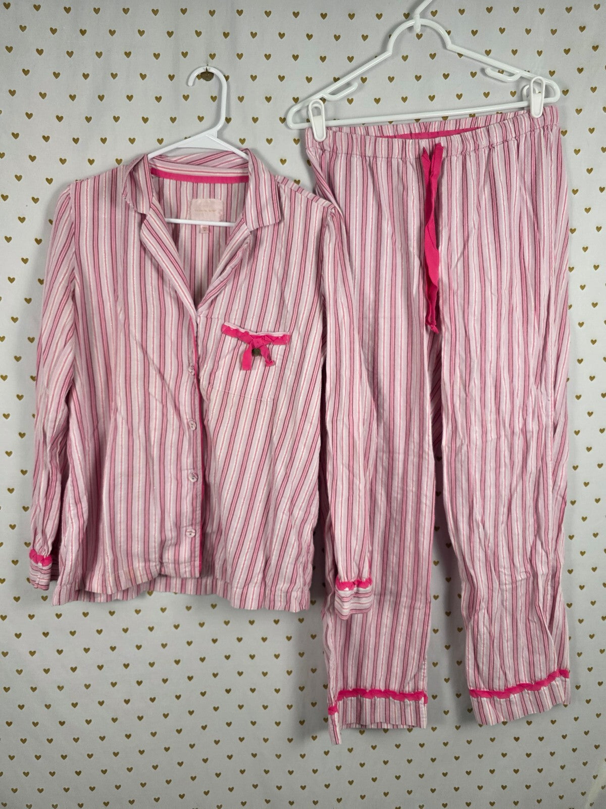 Victorias Secret Super Soft Cotton Medium Sleep Set 2pc Shirt Pants Medium