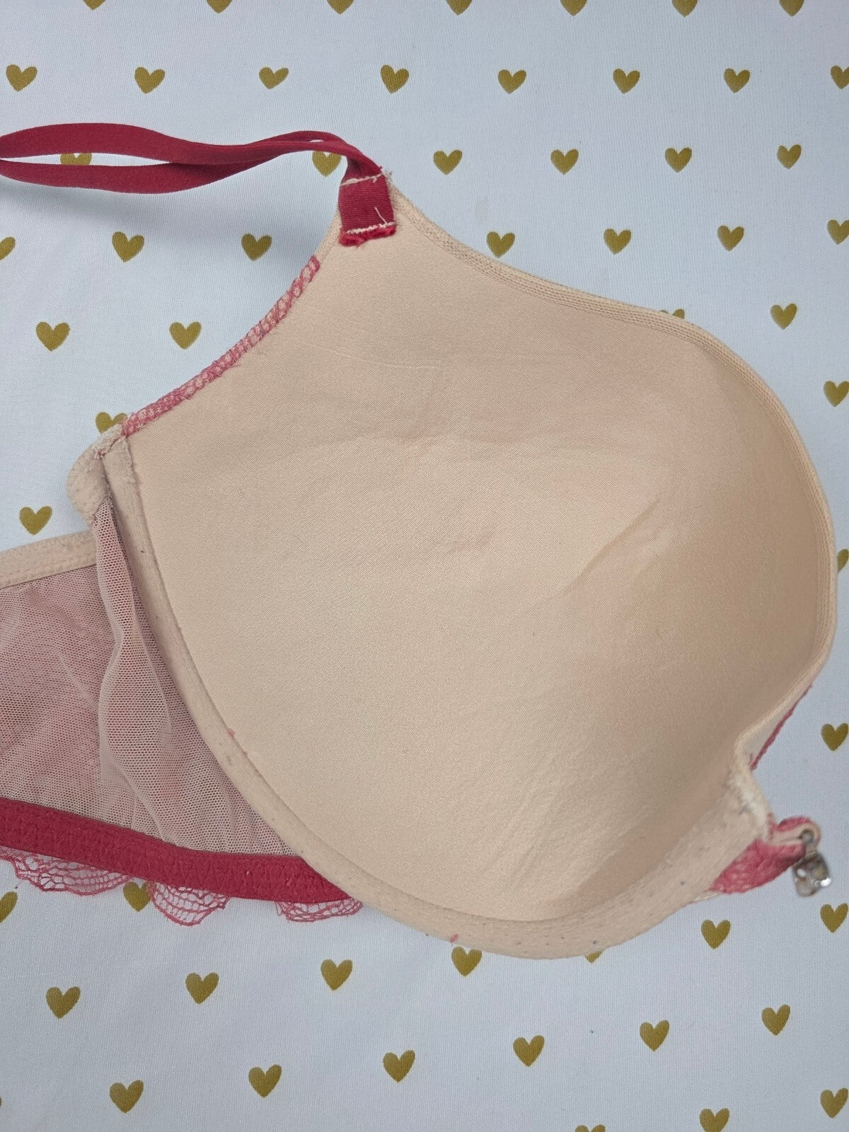 Victorias Secret Racerback Front Close Lace Accent Push Up Bra 36DDD
