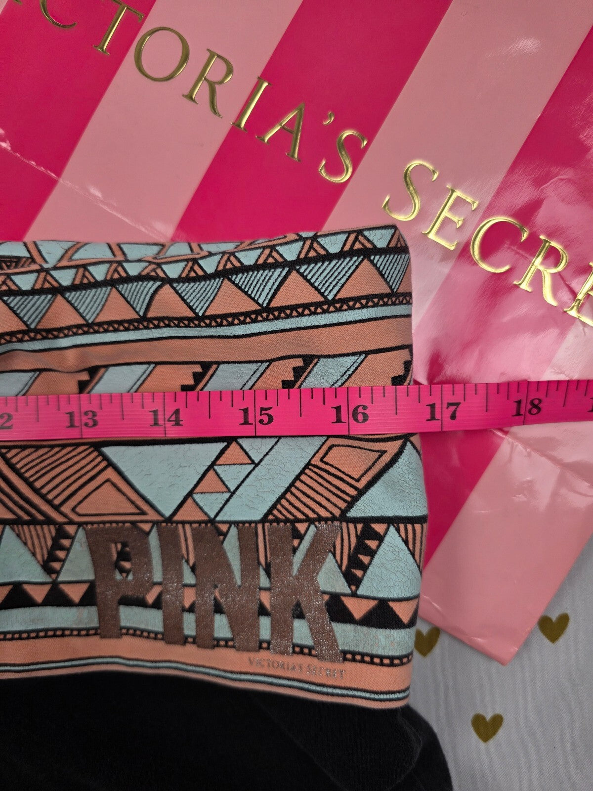 Victorias Secret PINK Aztec Vintage Foldover Yoga Shorts Y2k Large